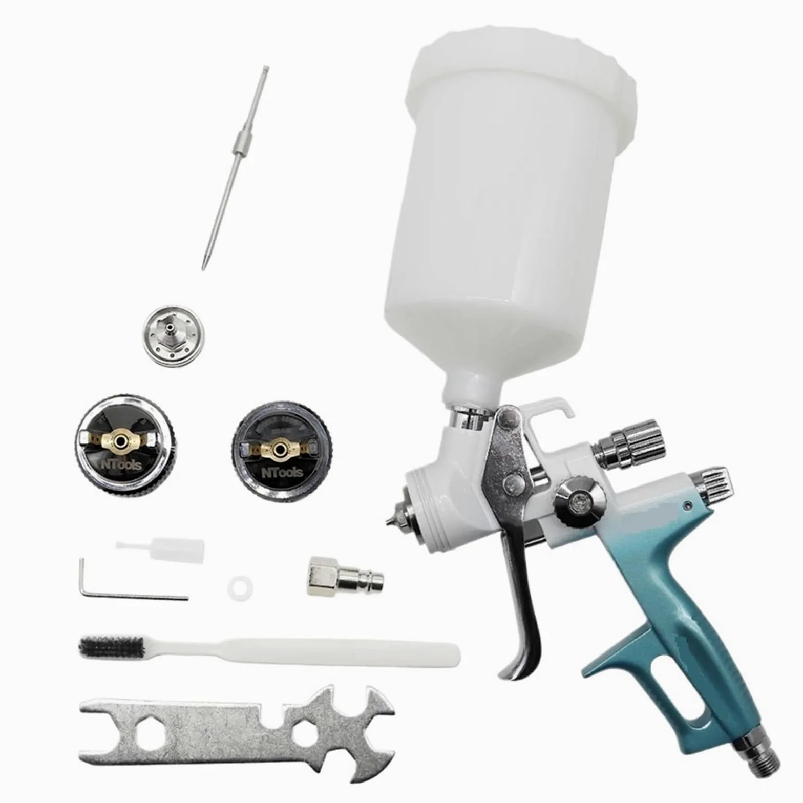 Pistolet Na Sprężone Powietrze 1.3mm Z Zestawem Dysz .8mm Naprawa Samochodów Do Malowania Natryskowego Aerograf Samochodu 4000B Precyzyjna Kontrola Spełnia Różne Potrzeby(B)