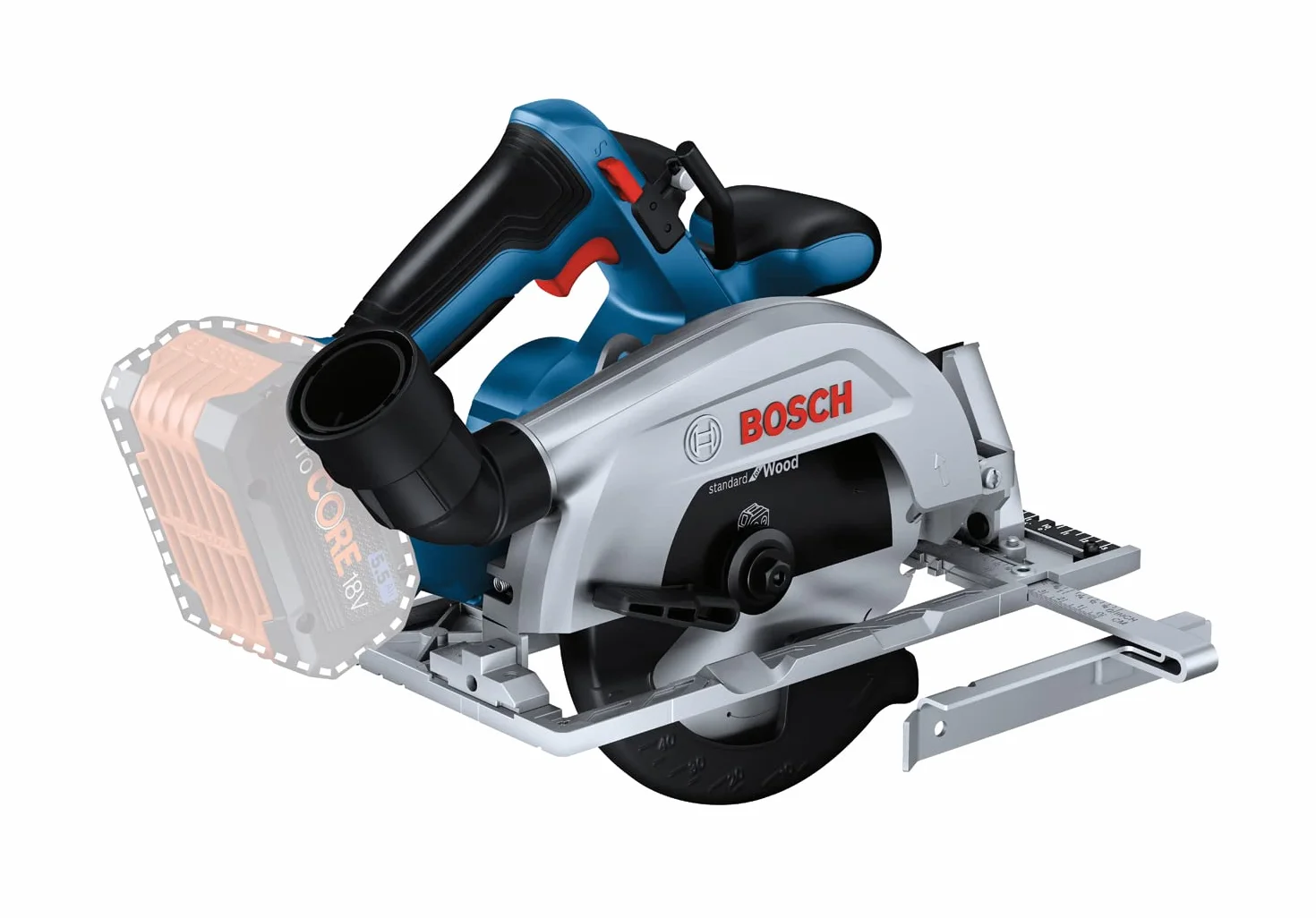 Bosch Professional 18V System GKS 18V 57-2 Piła tarczowa do baterii (średnica 165 mm, głębokość cięcia 57 mm, bez baterii, w pudełku)