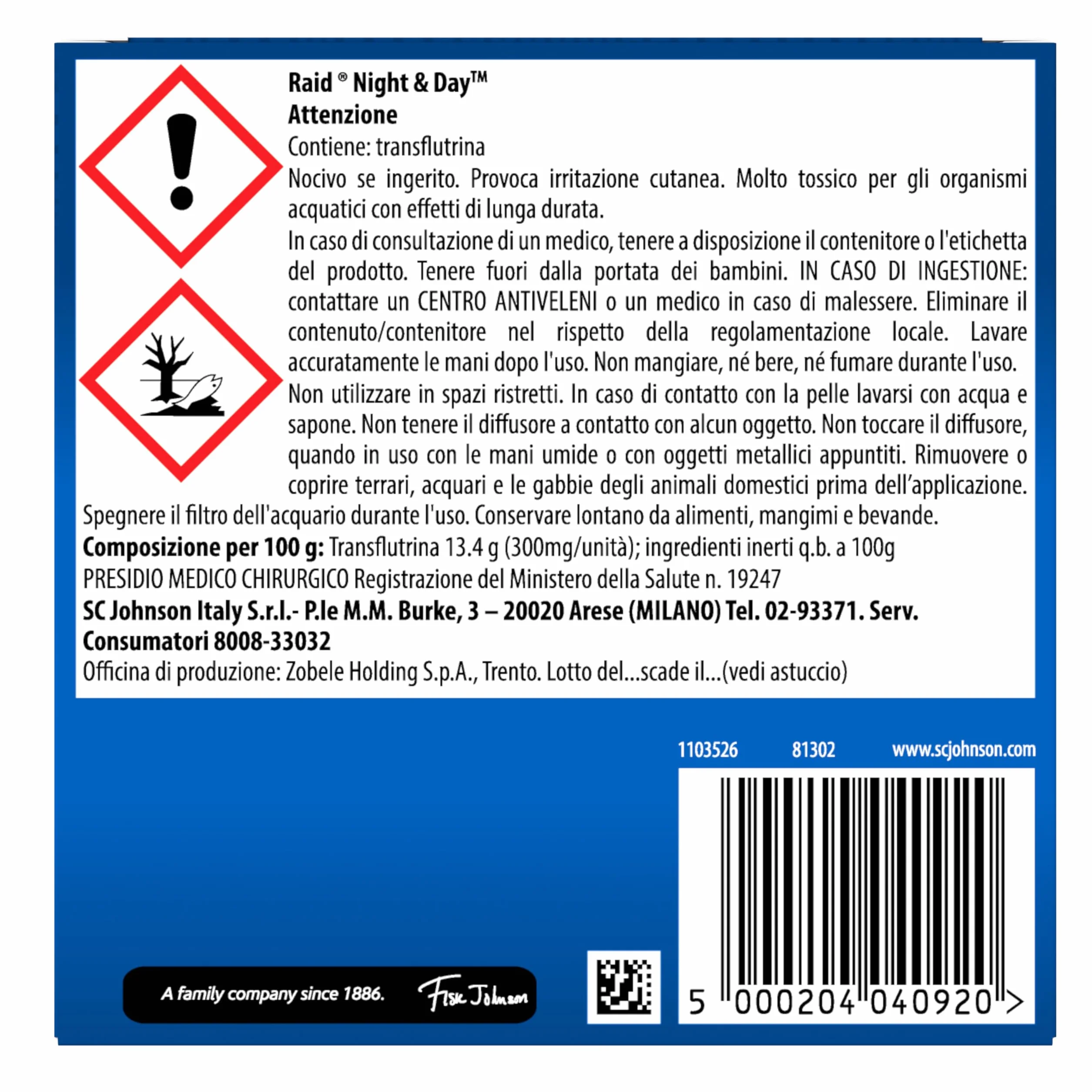 Raid night & day moustiques Triple Recharge – contient un paquet de 1 recharge + 1 paquet de 2 recharges