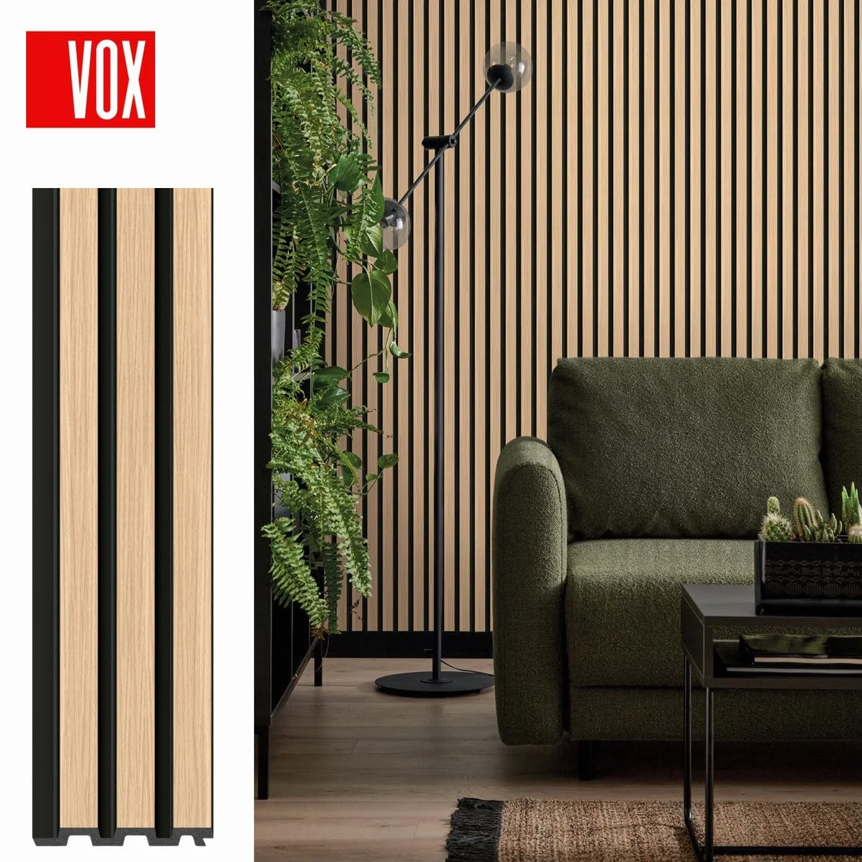 VOX Lamele ścienne R-TRIM LINERIO M NATUR. BLACK 2,65x35