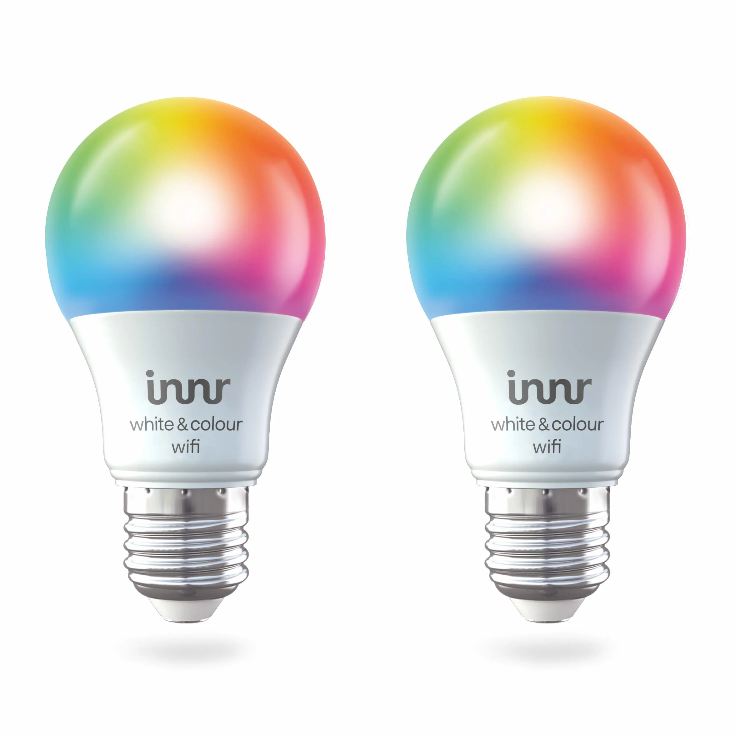 Innr E27 Smart WiFi Bulb White & Color, kompatybilna z Alexa & Hey Google, Wi-Fi (nie wymaga Smart Hub), 16 milionów kolorów, wszystkie odcienie bieli, RGBW