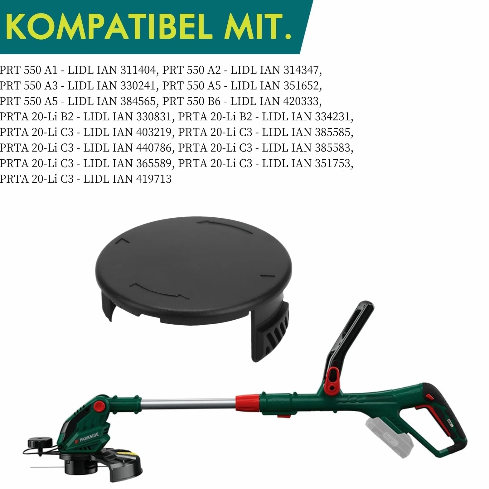 Pokrywa szpuli do podkaszarki Parkside PRT 550 A1 A2 A3 A5 PRTA 20-Li B2 C3