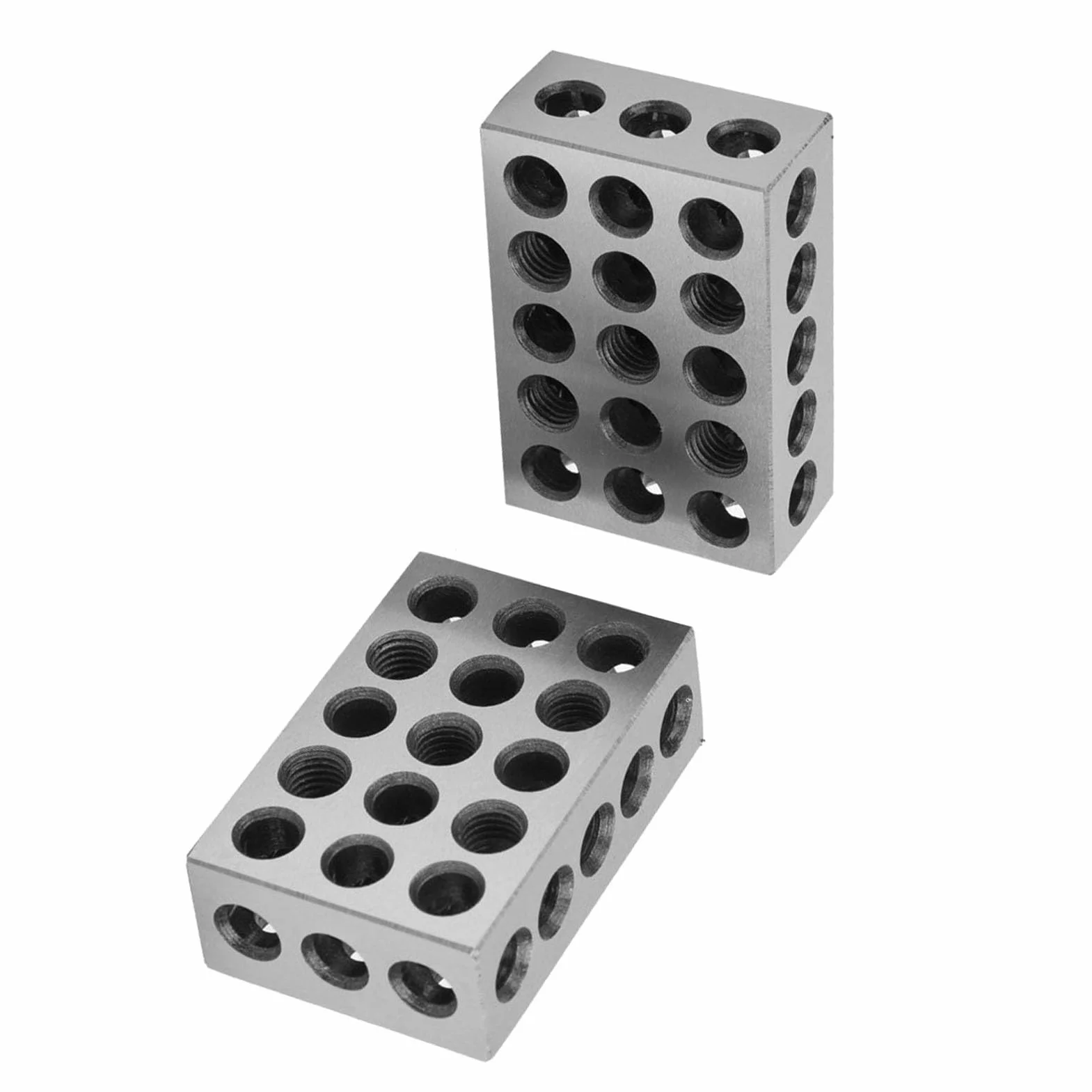 2Pcs 25X50X75Mm Blocks 23, Parallelblock Machinist Block Holes Milling Parallel Clamping Block Milling Machine Accessories
