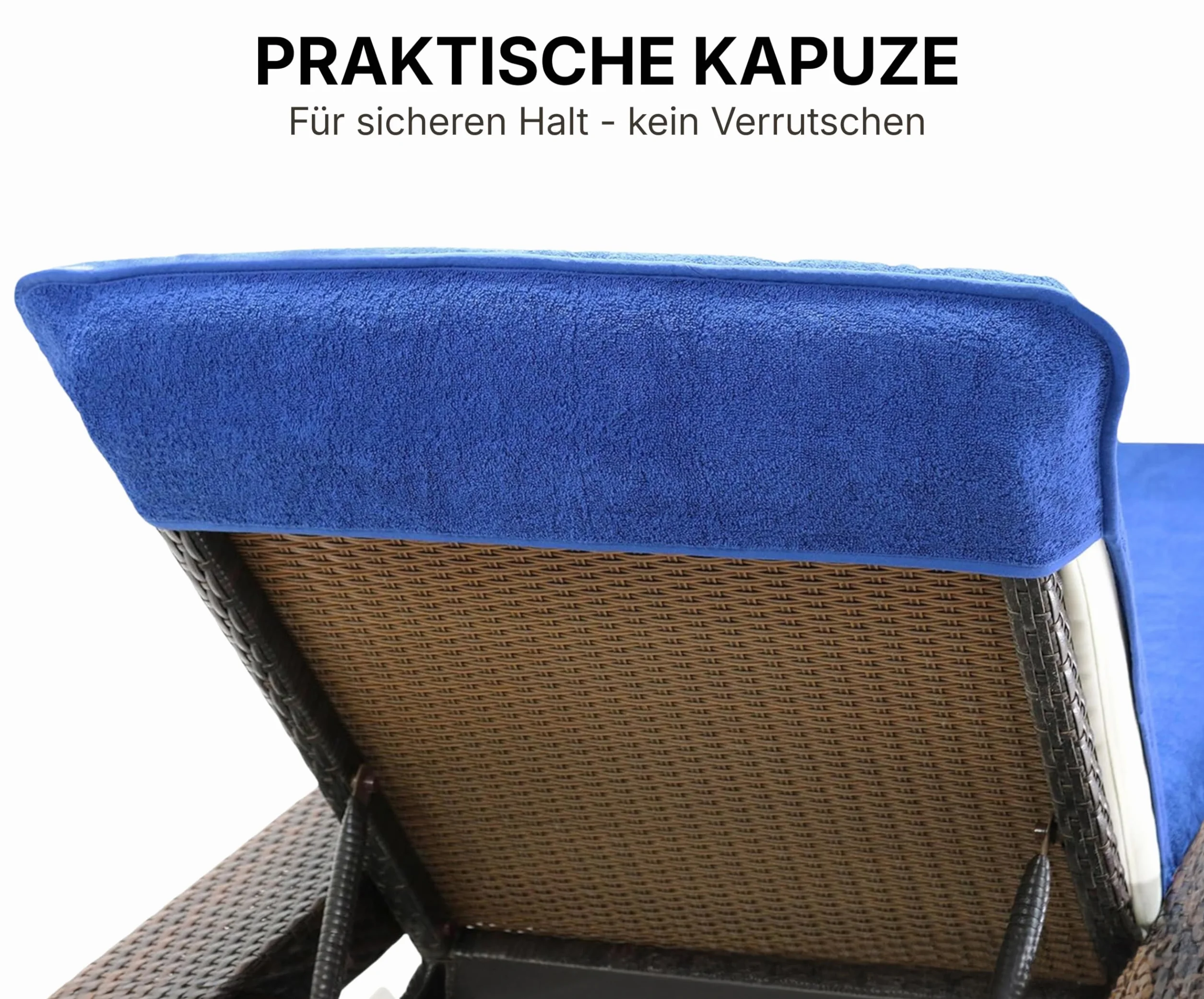 Brandsseller Pokrowiec ochronny na leżak ogrodowy 75 x 200 cm niebieski