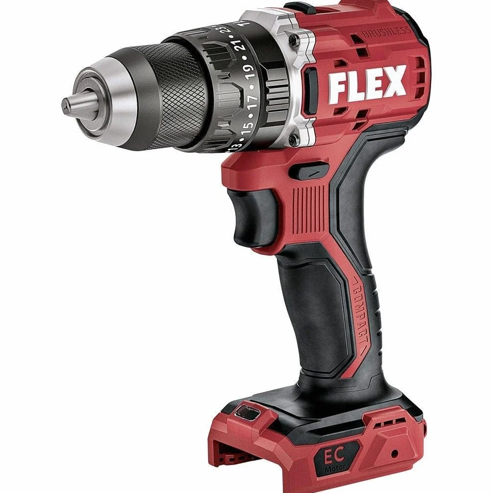 Flex Akumulatorowa wiertarko-wkrętarka udarowa PD 2G 18.0-EC LD C (wkrętarka akumulatorowa, 18 V, silnik bezszczotkowy, 2-biegowy, ergonomiczny uchwyt, krótka długość głowicy) 530532