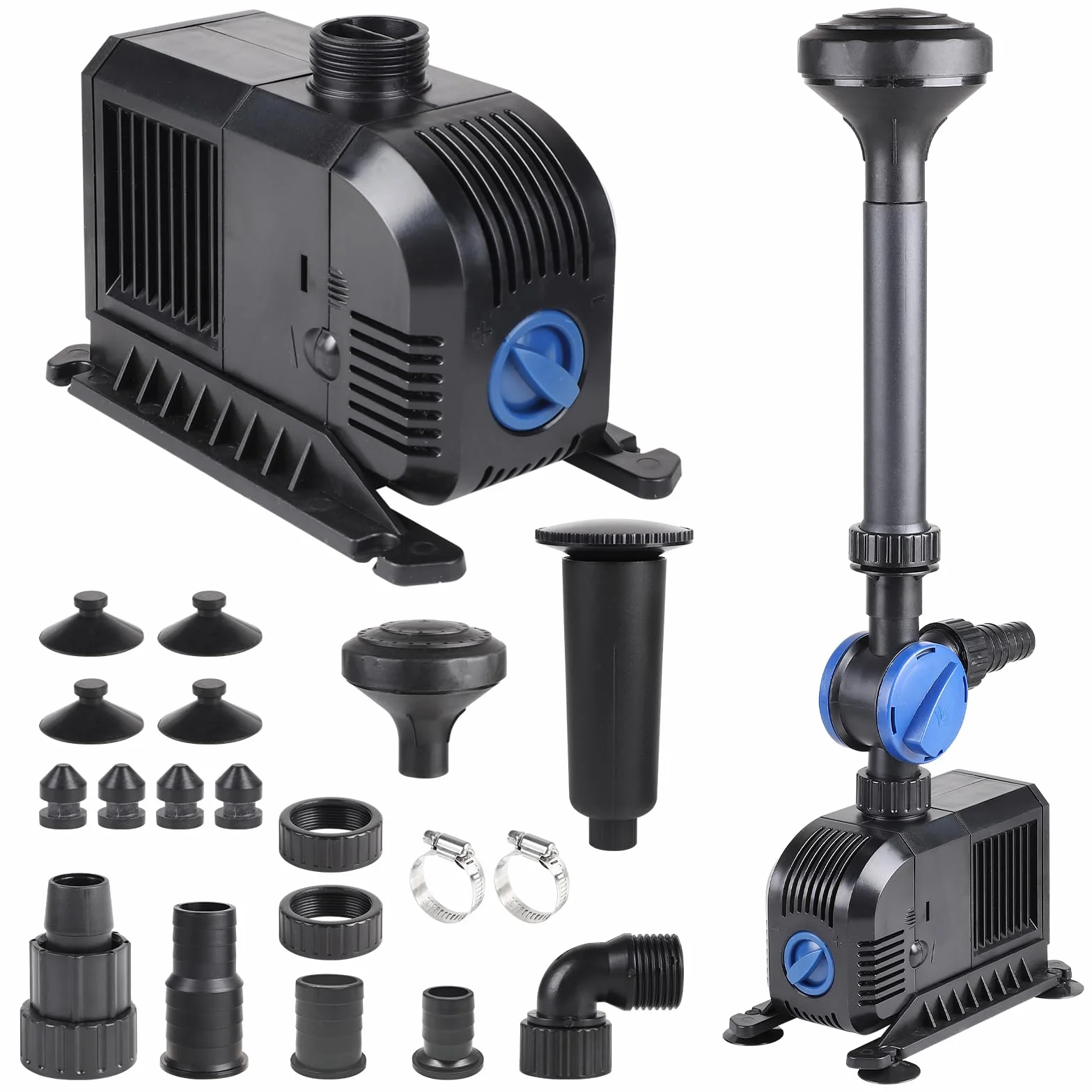 EFUTURETIME Pompa do oczka wodnego 3000 l/h 55 W, skok 3 m, kabel 5 m
