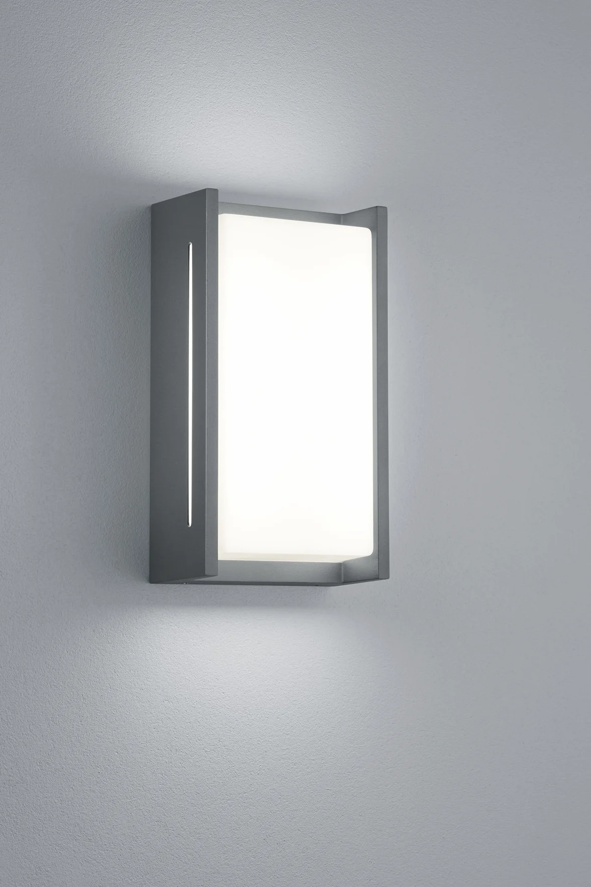 Trio Leuchten 227360142 Indus A+, zewnętrzna lampa ścienna LED, aluminium, 8,5 W, zintegrowana, antracytowa, 7,2 x 12,9 x 23,3 cm