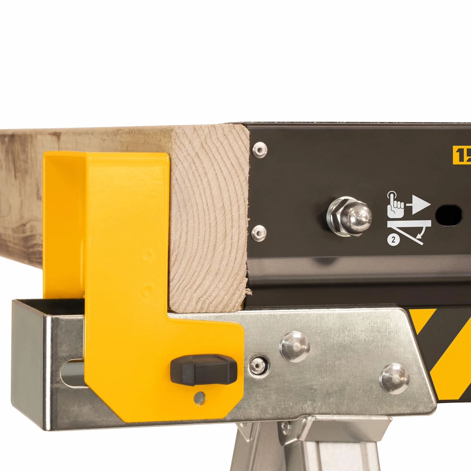 ROUGHNECK® Colt 600E Chevalet de sciage en acier très résistant Capacité de charge 589 kg avec pieds réglables en hauteur pour le travail du bois et la construction