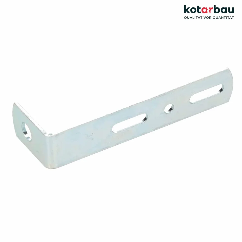 KOTARBAU Mocowanie ścienne 75 x 25 x 15 mm stal zabezpieczenie przed przewróceniem kątownik konstrukcyjny mocowanie szafy łącznik meblowy ocynkowany łącznik do drewna kątownik montażowy, srebro, 75 mm
