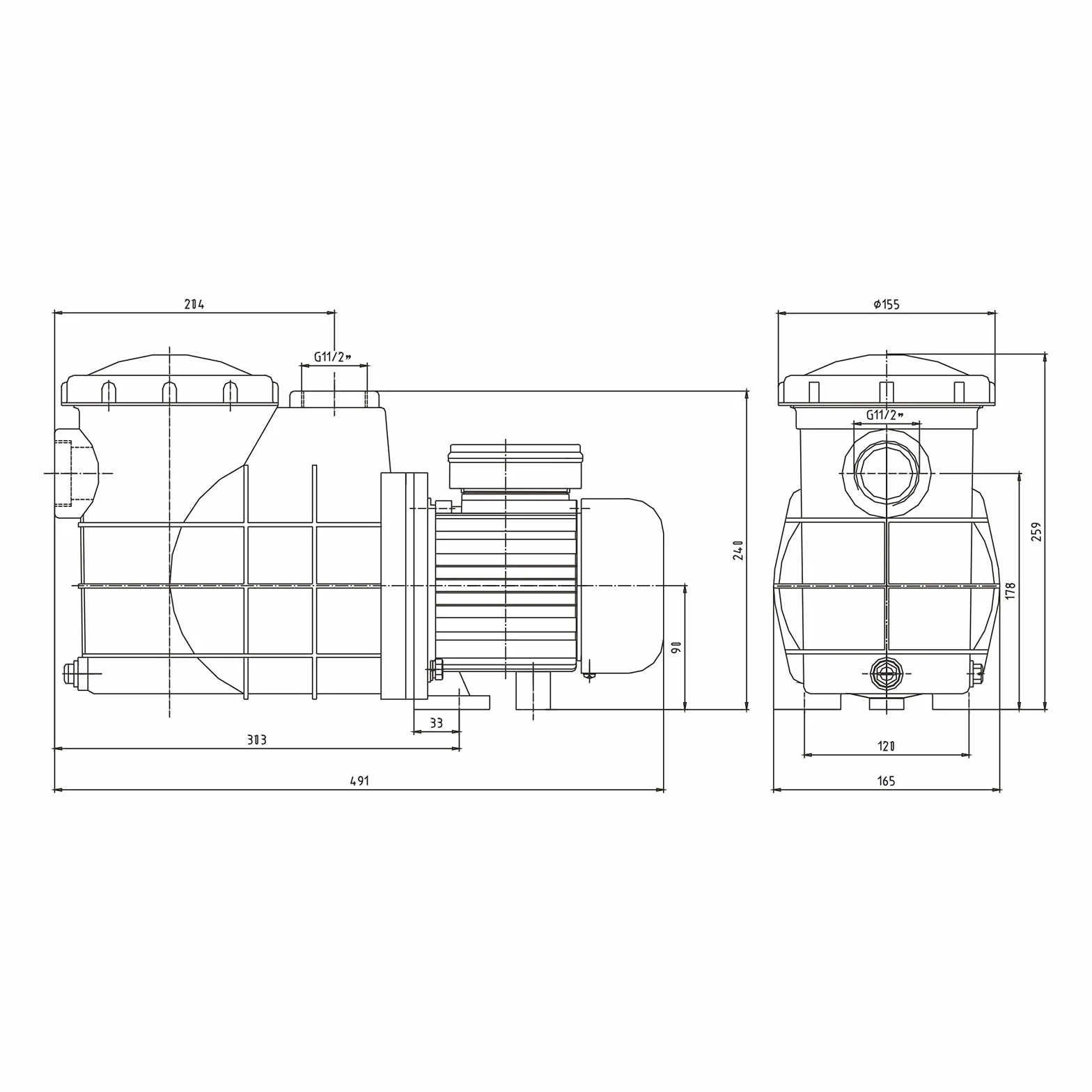 SunSun Pompa basenowa 13000 l/h 550 W