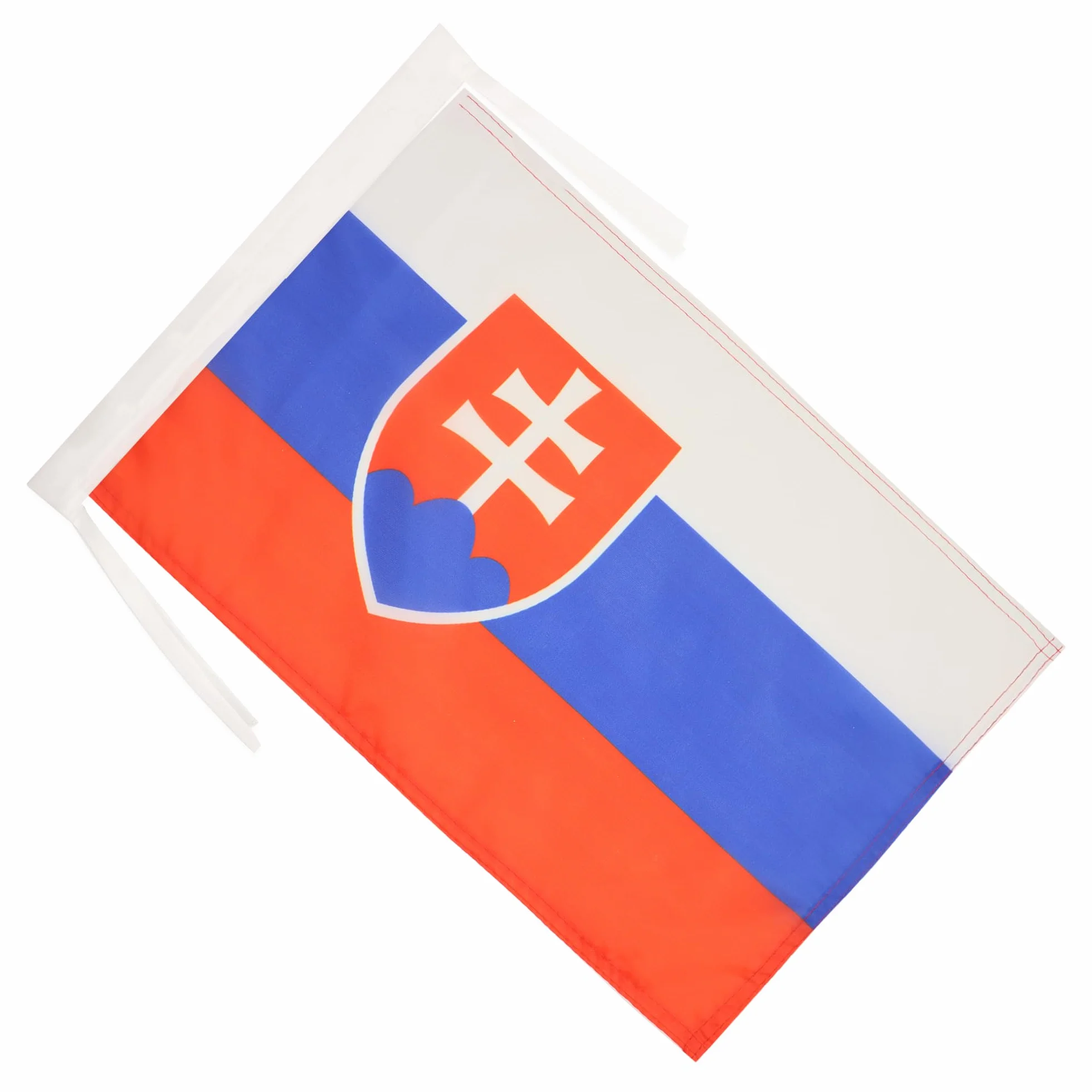 Drapeau Slovaquie en Polyester 100D 45cm x 30cm avec Cordelettes