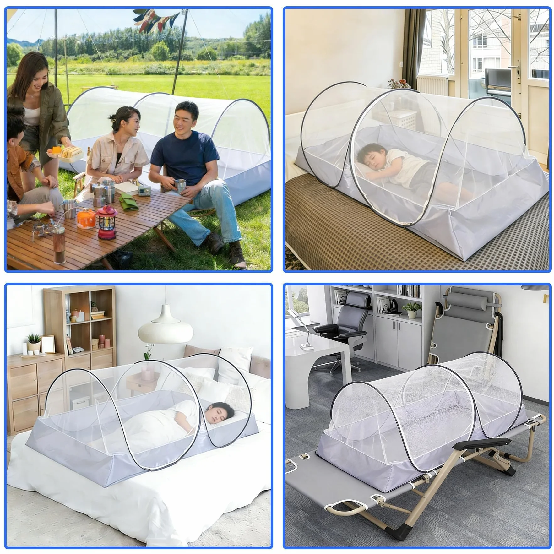 Moskitiera Pop Up 200x100x73 cm składana przenośna kempingowa