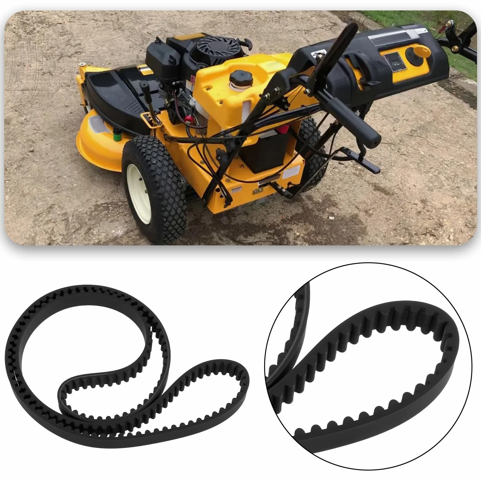 OTOTEC 1 szt. Pas napędowy rozrządu do kosiarki zamienny pas napędowy ślimaka 754-04136 954-04136 kompatybilny z MTD Cub Cadet CC760 CC760ES 33,8 cala 8 mm 20 mm 3/4 x 50-3/8 cala