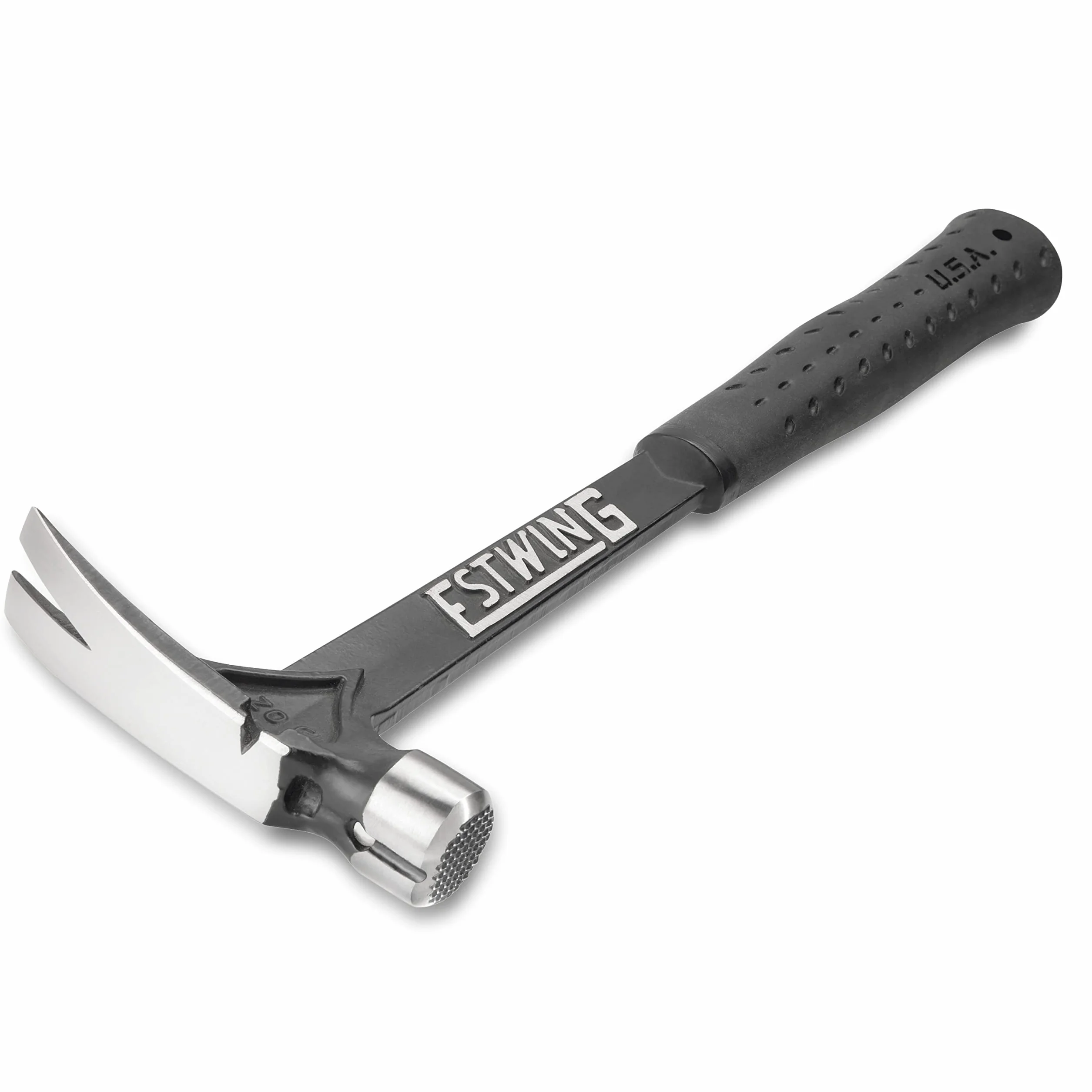 ESTWING Ultra Series Hammer - 425 g młotek do obróbki drewna z frezowaną powierzchnią i uchwytem redukującym wstrząsy - EB-15SM