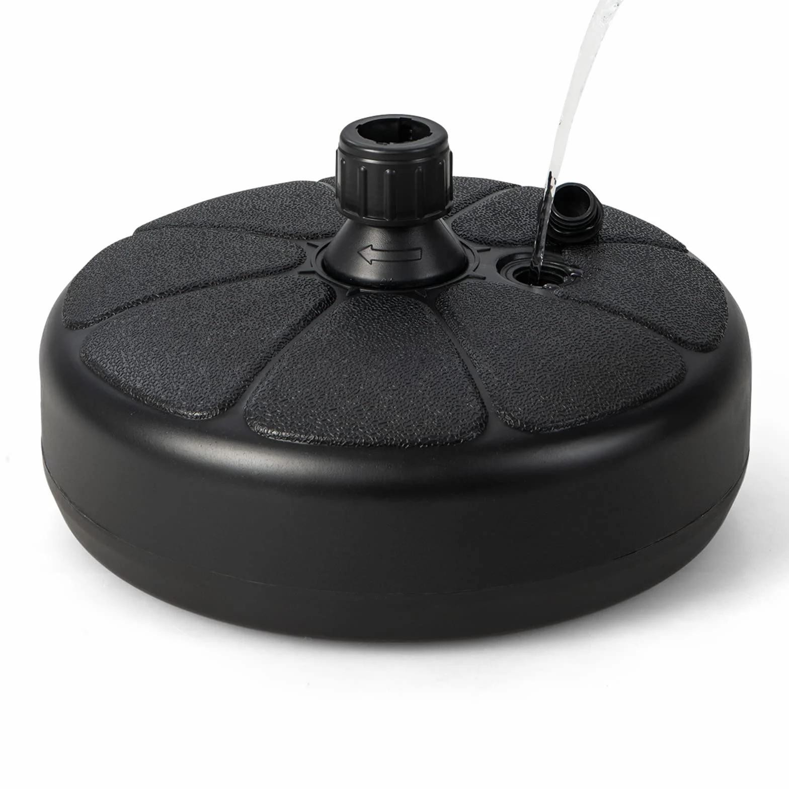 COSTWAY Stojak na parasole przeciwsłoneczne, możliwość napełniania, stojak na parasole o średnicy 38 mm, Ø 37 cm, stojak na parasol przeciwsłoneczny, stojak na parasole do ogrodu, na balkon