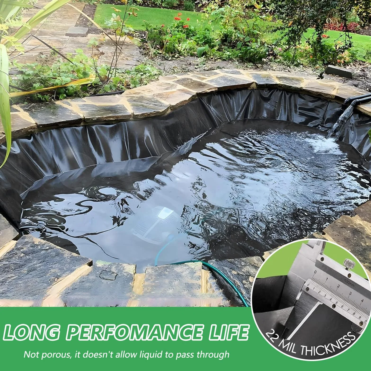 Folia PCW do oczka wodnego 3 m x 2 m 0,5 mm odporna na UV mróz