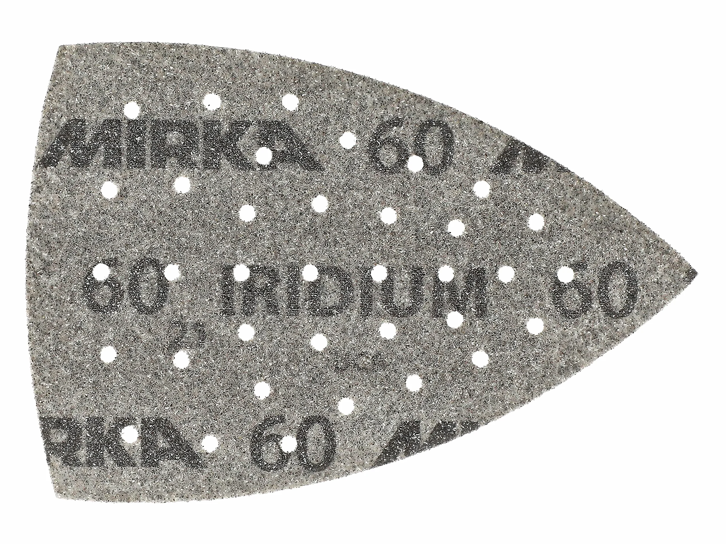 Mirka - papier ścierny - Iridium Delta 100x152x152 mm 36 otworów rzep | Trójkątny papier ścierny do lakieru szpachli podkładu drewna stali materiałów mineralnych tworzyw sztucznych