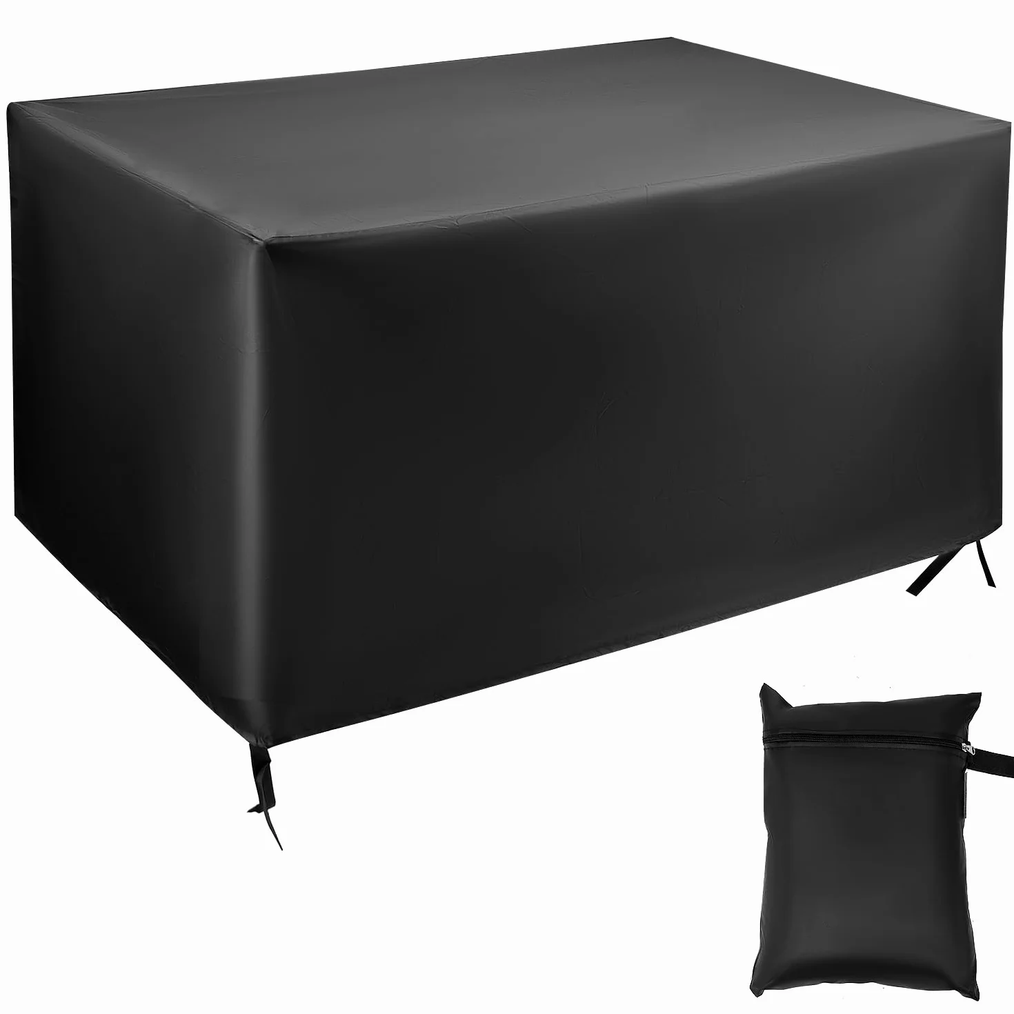 QWORK Pokrowiec na meble ogrodowe 150x90x80 cm anty-UV tkanina Oxford 420D wodoodporny