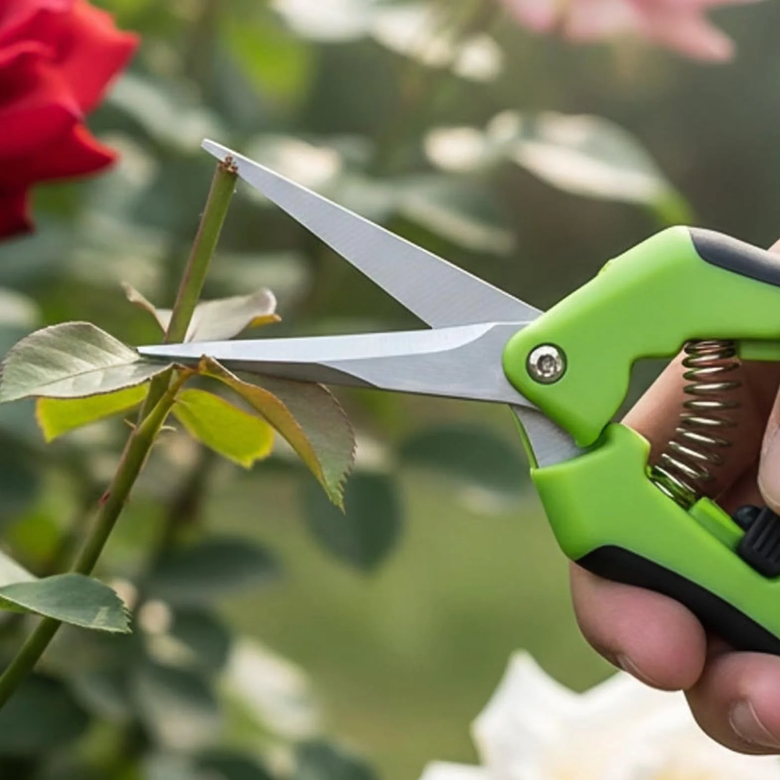 Zestaw 5 sekatorów ogrodowych z ryglem bezpieczeństwa, precyzyjne nożyce do bonsai i nożyce do kwiatów z ergonomicznymi uchwytami i ostrzami ze stali nierdzewnej – idealne do róż, ziół, roślin jako