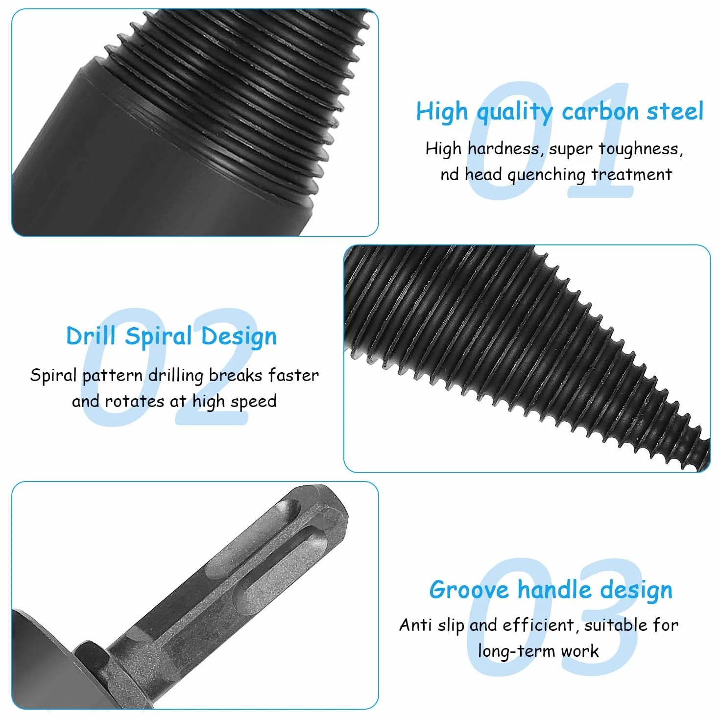 Łuparki stożkowe do drewna 32 mm/42 mm, zestaw 9 sztuk, Power Log