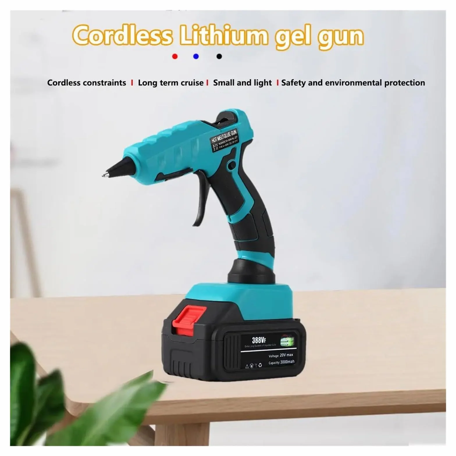 Pistolet do klejenia na gorąco 50W Elektryczny Pistolet Do Klejenia Na Gorąco Bezprzewodowy Elektryczny Uchwyt Do Kleju 7mm Klej W Sztyfcie Spawanie Na Gorąco Pistolet Na Gorącą Wiatrówka Do Akumulato