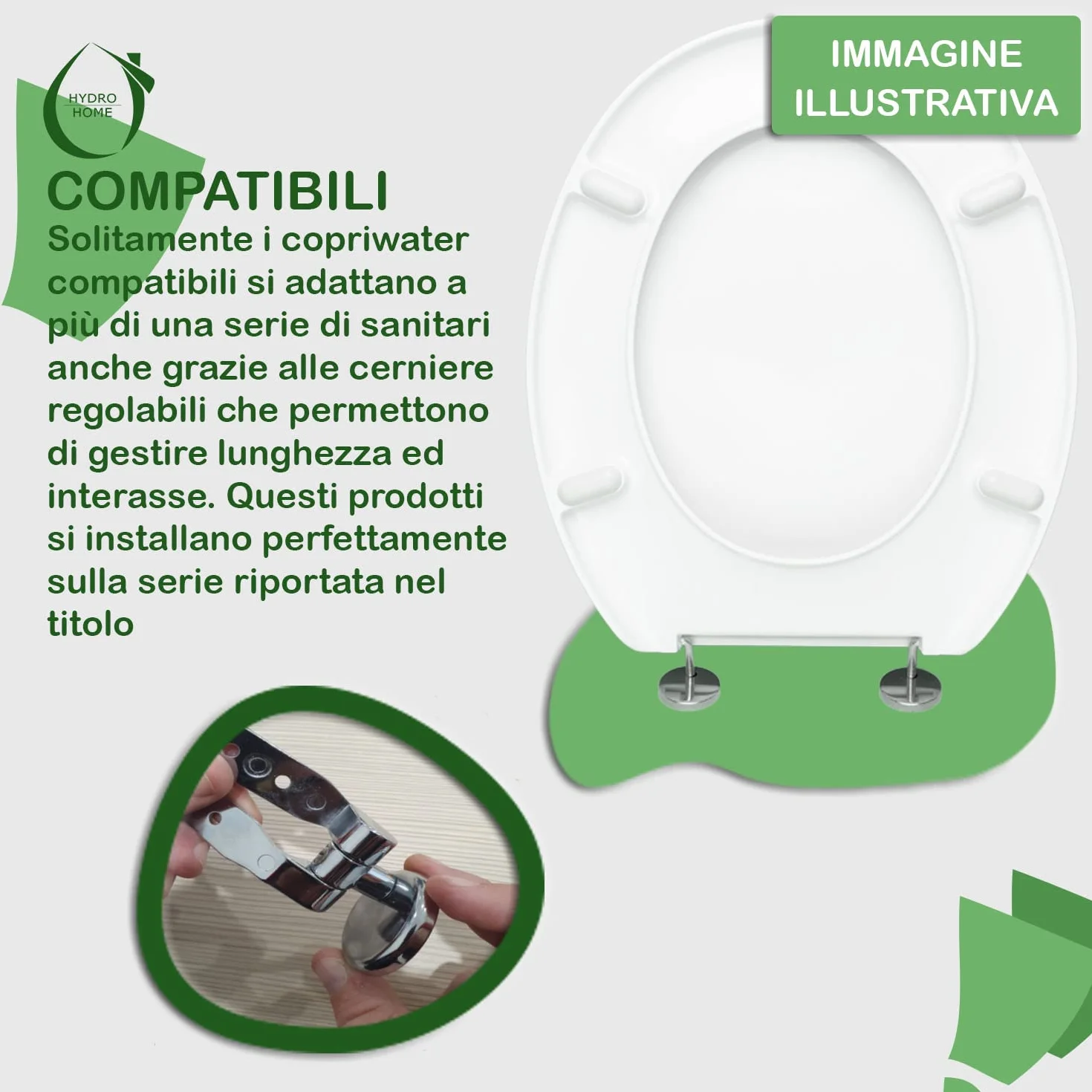 Ideal Standard SMALL SMALL Zgodny, Drewniany Tablet Wc Powlekany Z 2 mm Żywicy Regulowane Zawiasy Mocowanie od góry , Pokrywa Wc Kolor Biały MADE we Włoszech