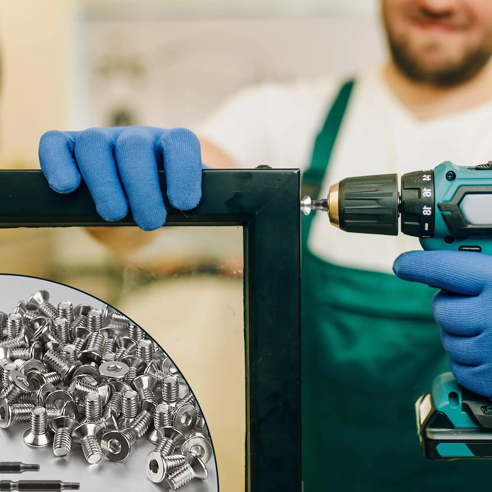 20 sztuk śrub z łbem stożkowym ze stali nierdzewnej M6 x 60 mm, śruby z łbem sześciokątnym M6, śruby z łbem wpuszczanym, z 2 sztukami sześciokątnych łba wkrętaka DIN 7991/ISO 10642 (srebrne)
