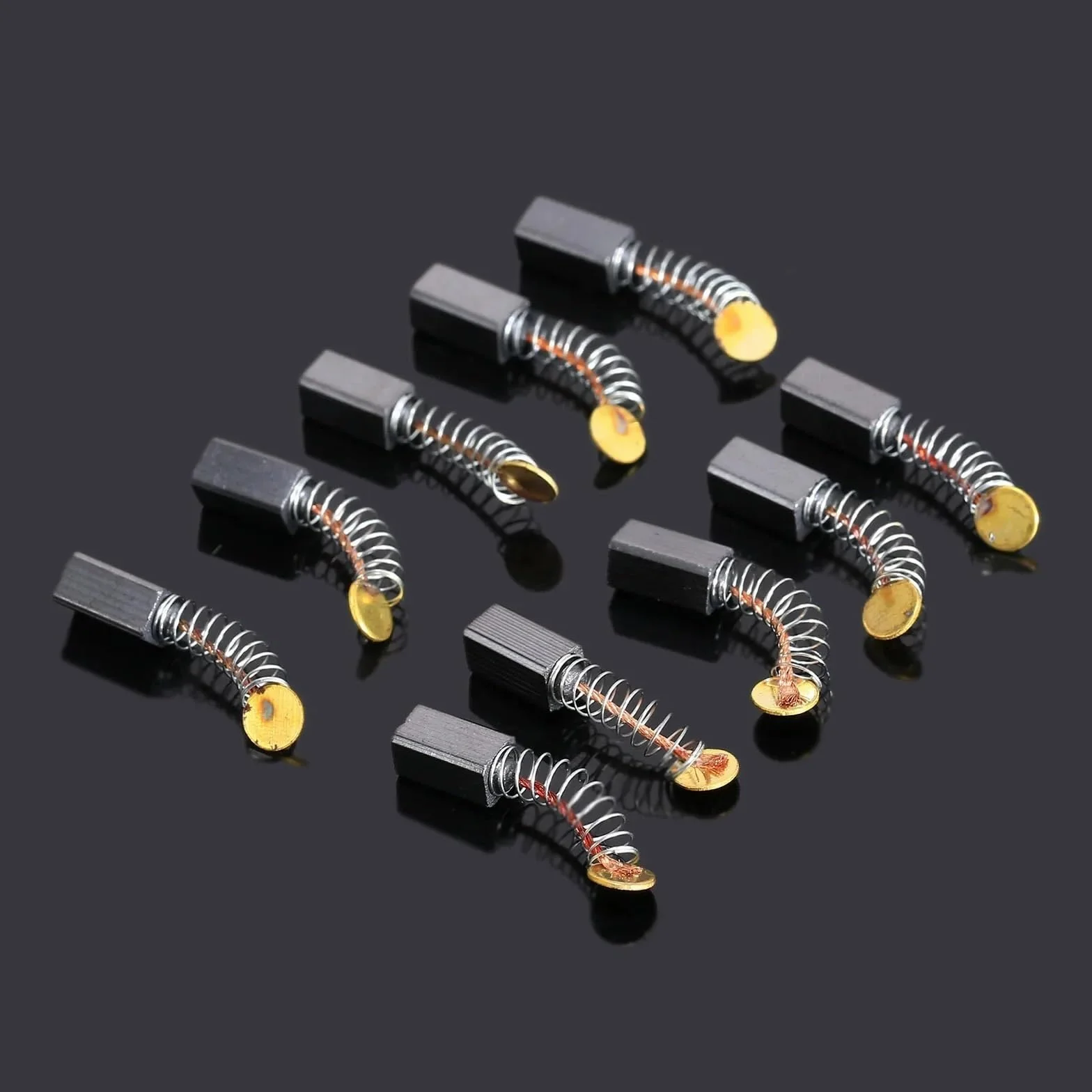 Wymiana szczotek węglowych 100 sztuk 5x5x9mm Mini wiertarka elektryczna wymiana młynka szczotki węglowe części zamienne do silników elektrycznych narzędzie obrotowe