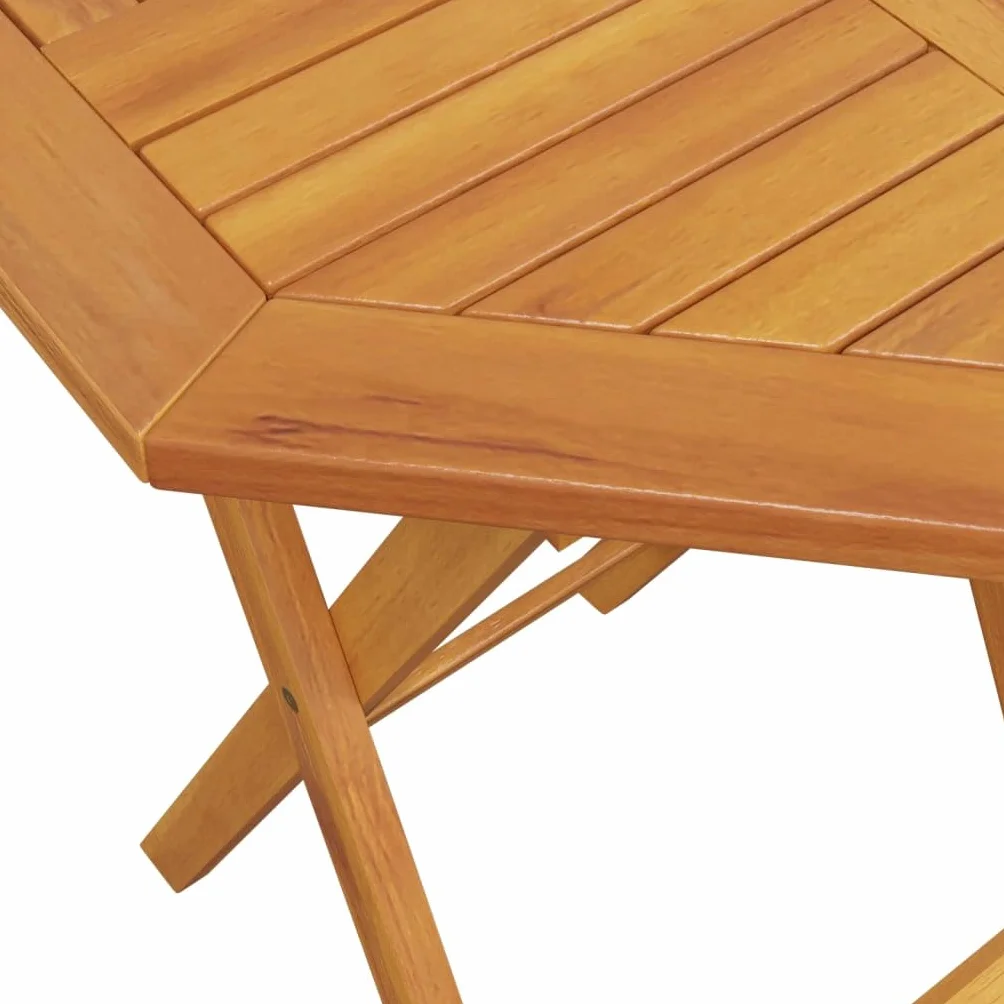 vidaXL Składany stół ogrodowy Ø60x75 cm lite drewno akacjowe
