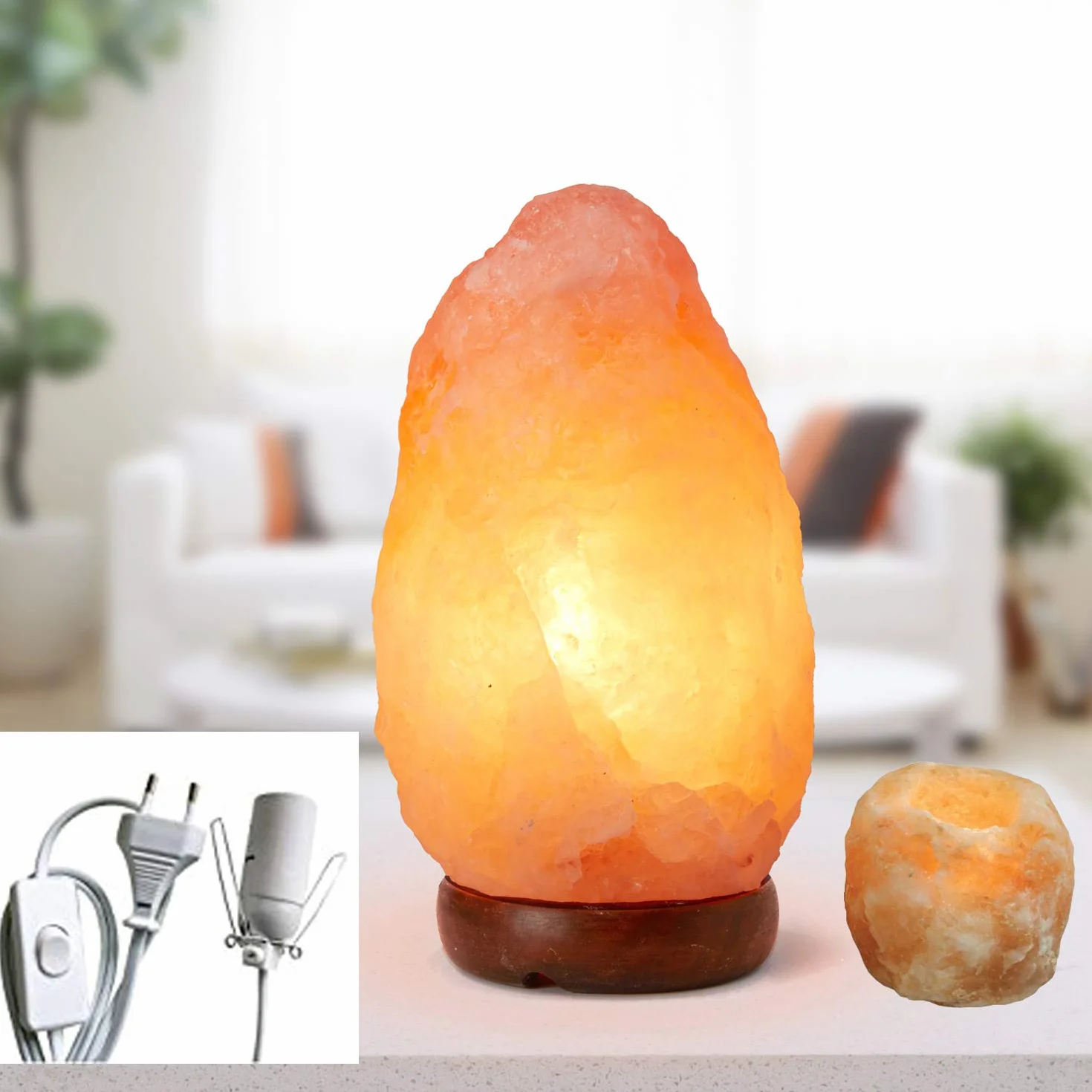Lampa solna (1,5-2 kg + uchwyt na świece solne)