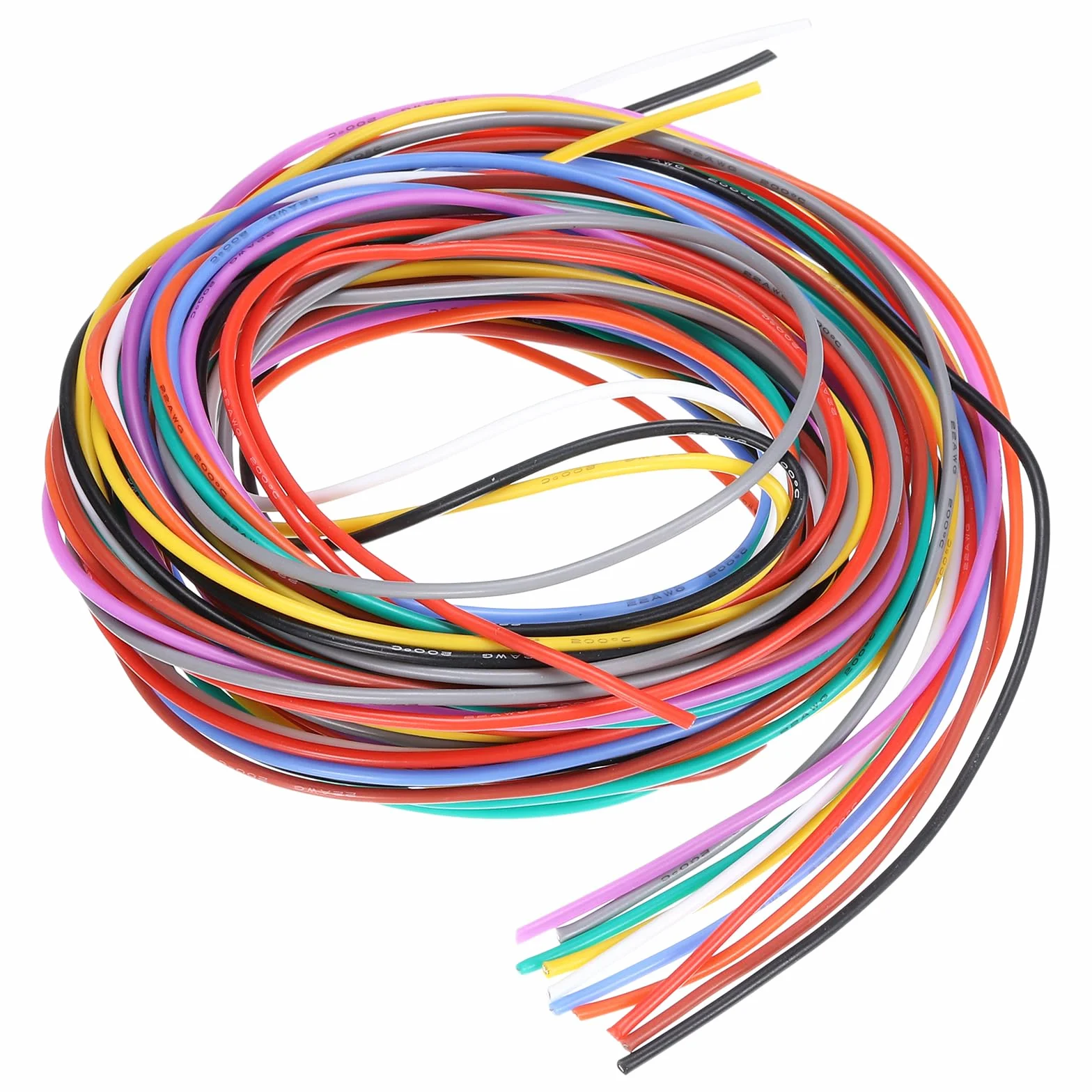 QUARKZMAN 26 rozstawu kół, silikonowy drut 26 AWG, przewód elektryczny, elastyczny, ocynkowany, drut miedziany, drut hakowy o wysokiej temperaturze, 10 kolorów, 1,5 m, do modeli samochodów, urządzeń