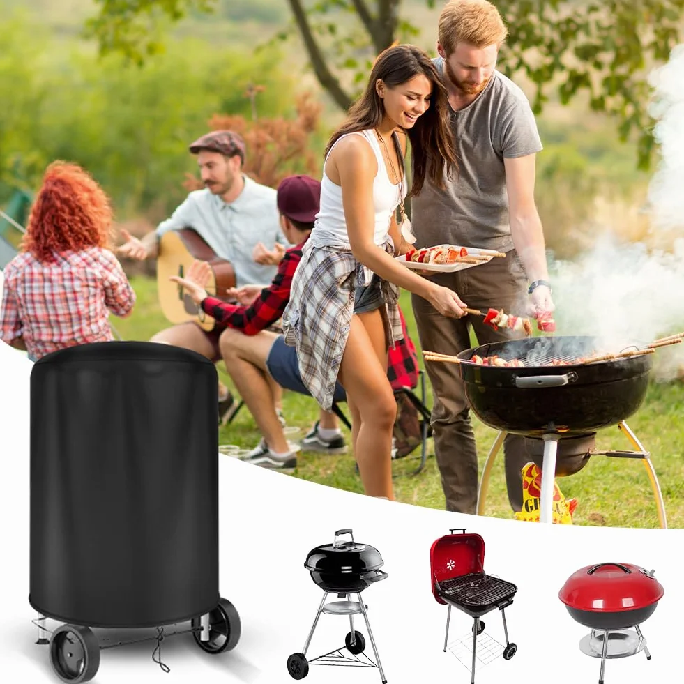 OFFCUP Pokrowiec do grilla Weber 57 cm wodoodporny PU Oxford 210D okrągły Ø70 x 90 cm