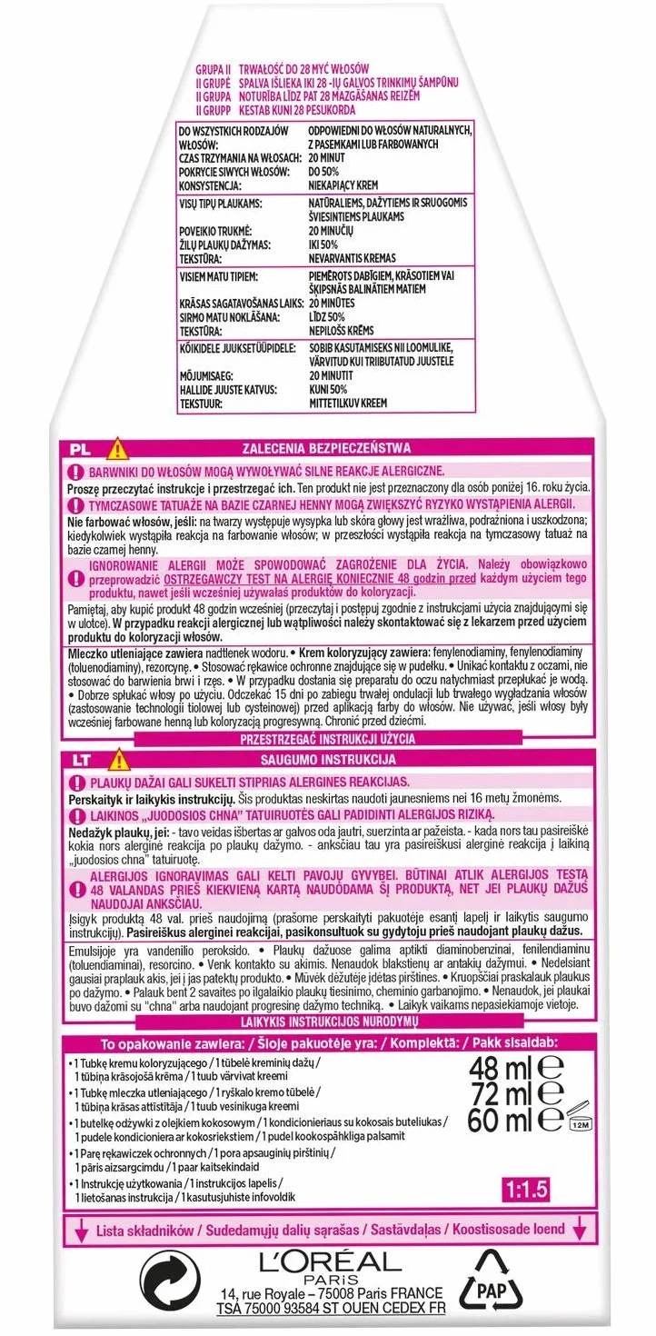 L'Oréal Paris Casting Crème Gloss 200 farba do włosów - Hebanowa Czerń