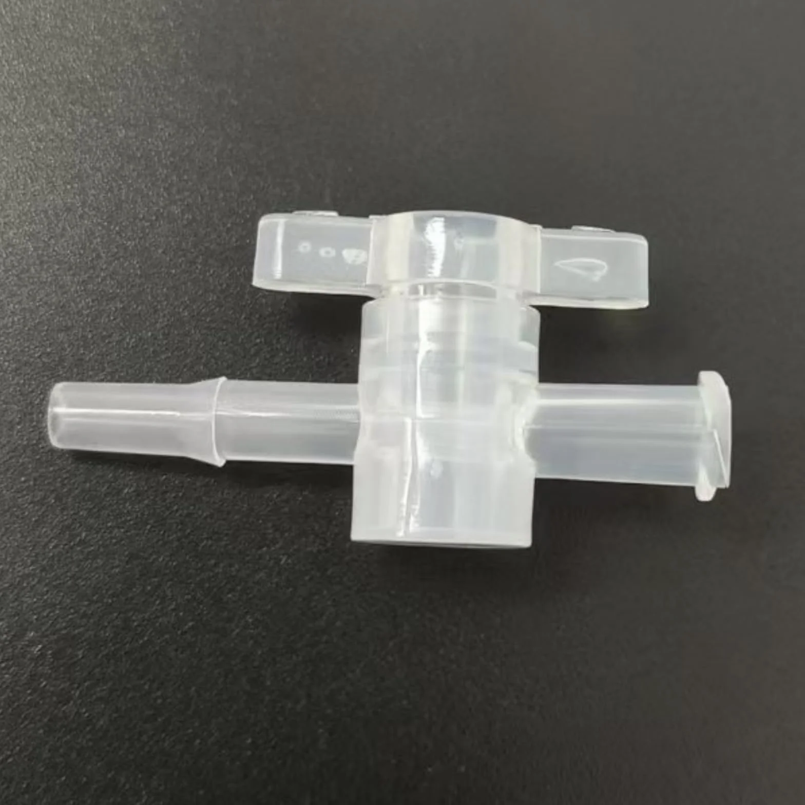 Dwukierunkowy kran odcinający, żeński typu Luer Lock do kolca, zawór z tworzywa sztucznego PP, 100 szt. do laboratorium(Clear)