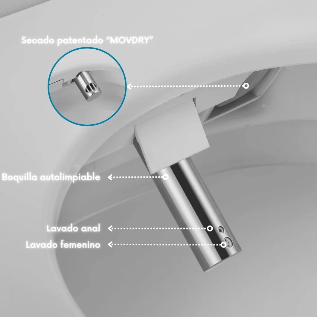 Nashi - Japońska toaleta z podwójnym wyjściem na podłogę lub ścianę | toaleta bidet | podgrzewane siedzisko, czyszczenie gorącą wodą i suszenie | światła LED | pilot zdalnego sterowania | Smart