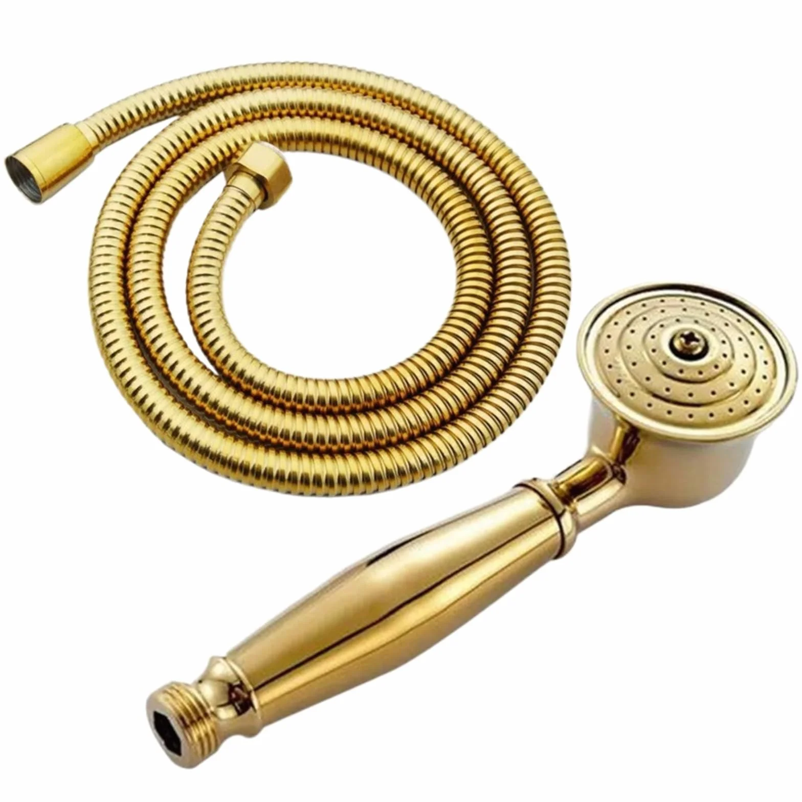 Vintage złota głowica prysznicowa zestaw 150 cm wąż ze stali nierdzewnej G1/2 mosiężne złącze do telefonu luksusowa oprawa łazienkowa retro design deszczownica głowica prysznicowa wystrój domu