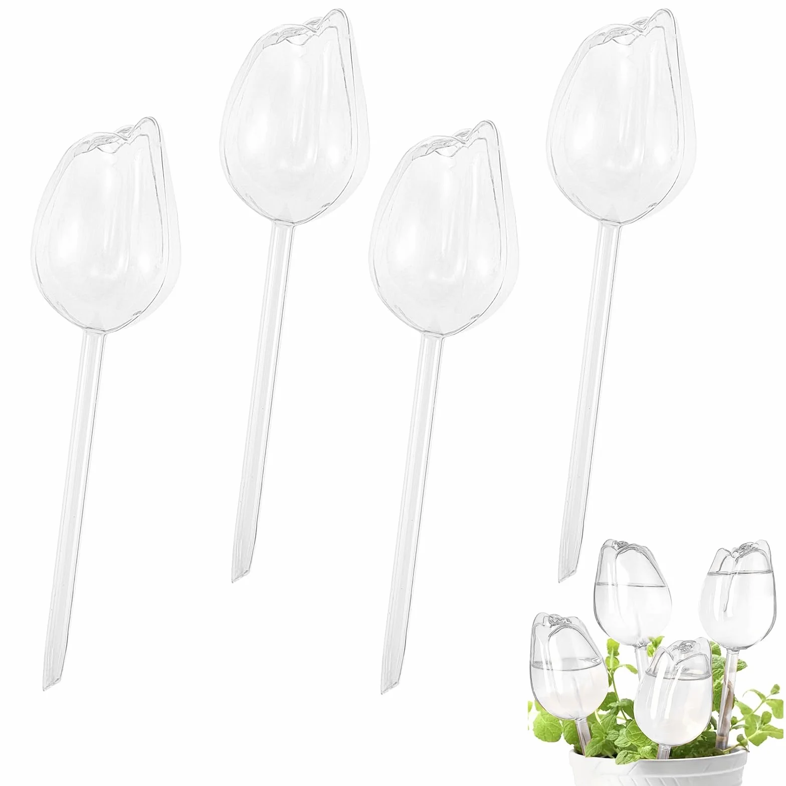 Zestaw 4 balonów do automatycznego nawadniania 190 ml PCW system kroplowy