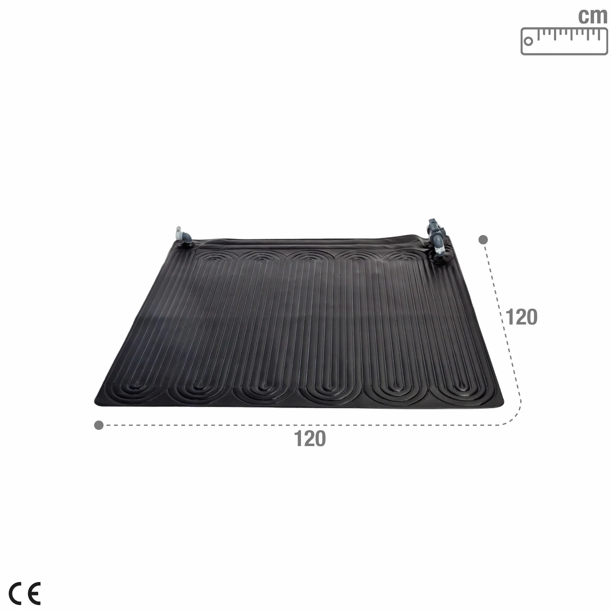 Intex Mata Solarna do Basenu Czarny 120 x 120 x 22 cm
