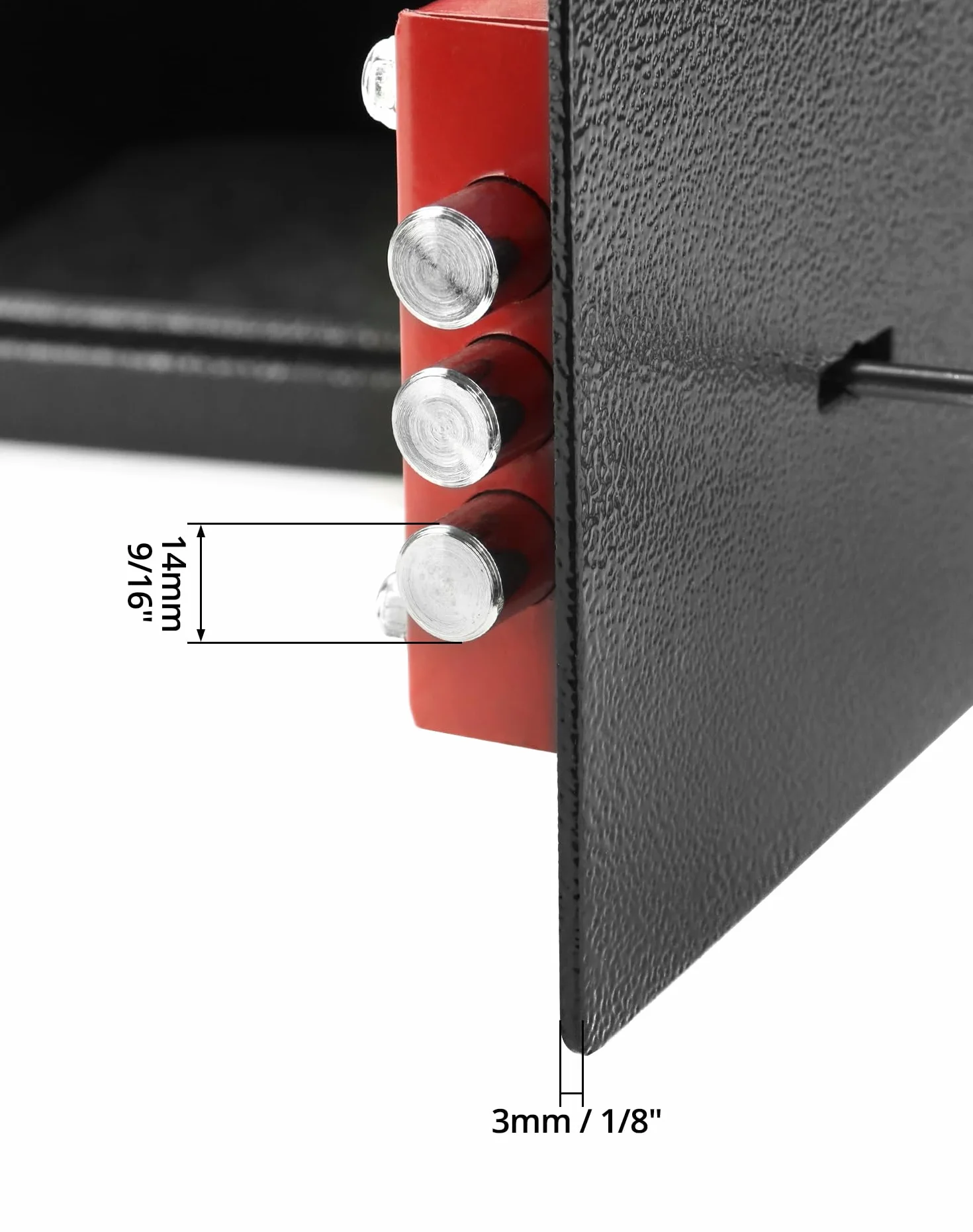 QWORK® Mały sejf 31 x 20 x 20 cm - potrójny zamek Panneton - solidna stalowa konstrukcja - do gotówki/biżuterii/telefonu/wartościowych przedmiotów