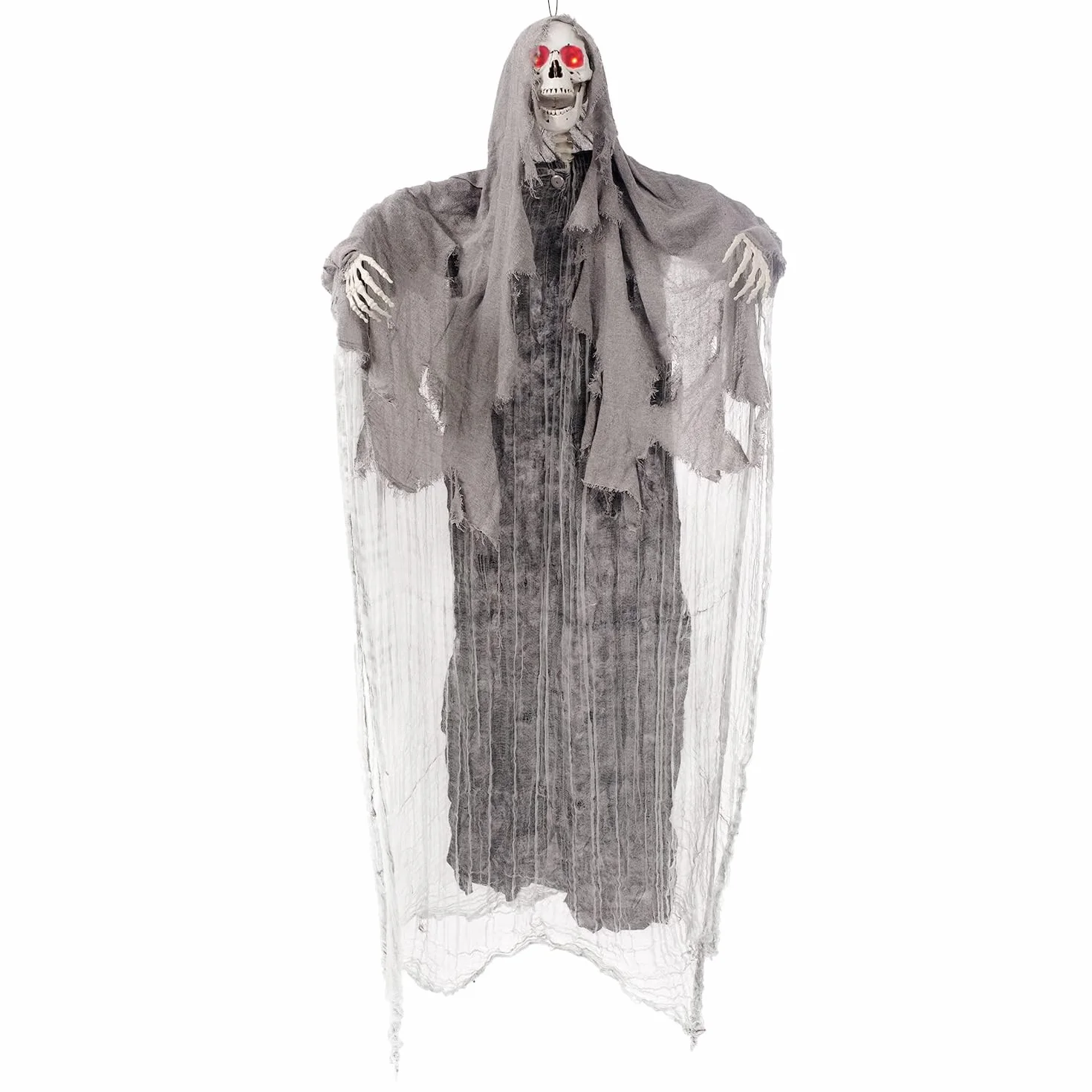 JOYIN wiszący podświetlany ponury żniwiarz 170 cm dekoracja zewnętrzna halloweenowa