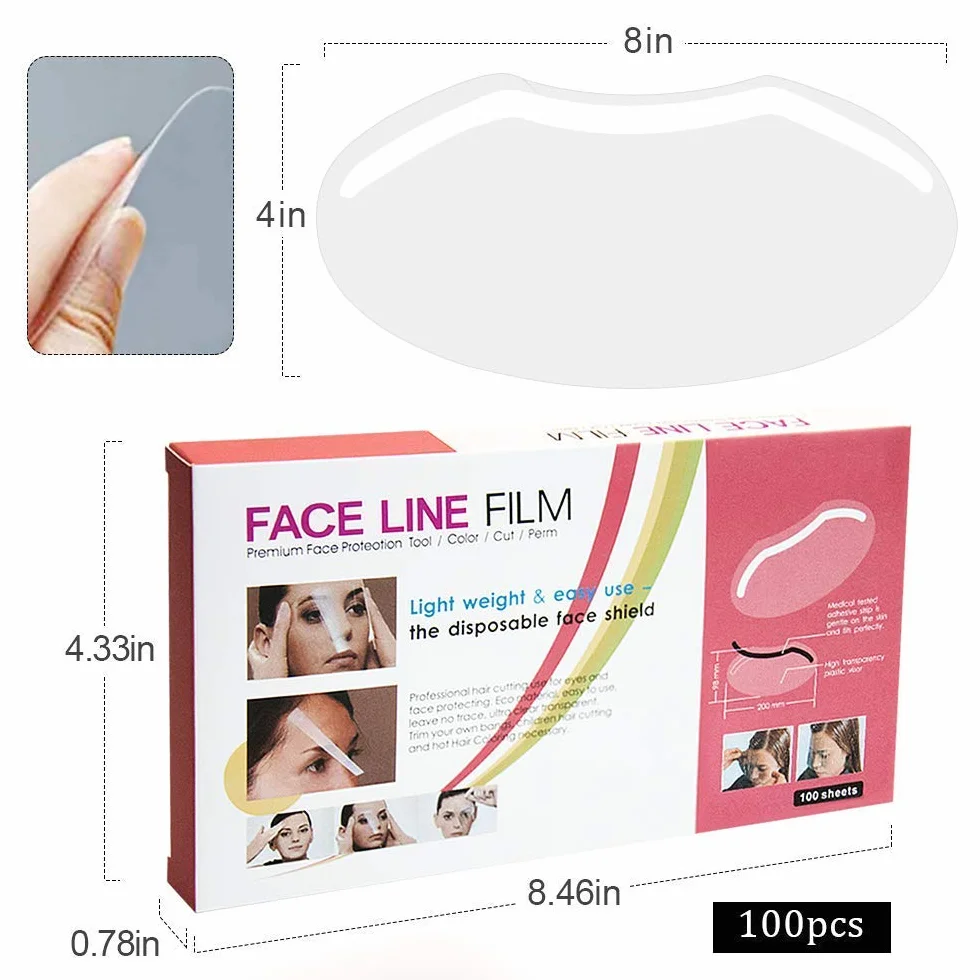 EBANKU Microblading Shower Face Shields Visors, Jednorazowe Osłony Twarzy Maski do Makijażu Osłona Oczu do Lakierów do Włosów i Przedłużania Rzęs Pielęgnacja po Operacji Powiek (100 szt.)