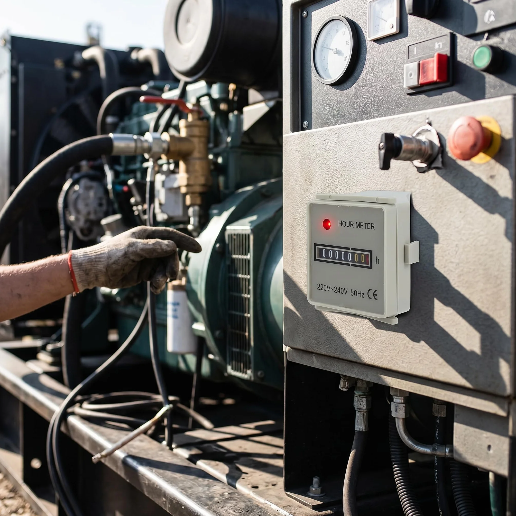Przemysłowy Licznik Godzin Pracy 220-240V 0,3W dla Zastosowań Przemysłowych i Domowych - Mechaniczny i Elektroniczny Licznik Godzin