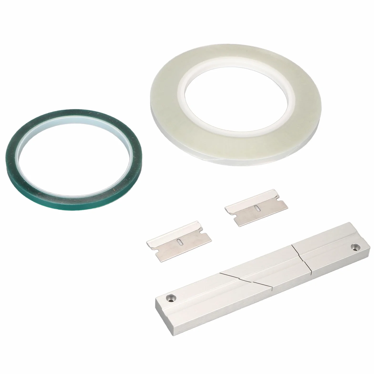 Zestaw do łączenia Taśm 1/4 10 Cali, Zestaw do łączenia Taśm Audio z otwartą szpulą, z Blokiem do łączenia Taśm, Taśmą do łączenia i Taśmą prowadzącą, do Magnetofonów Szpulowych
