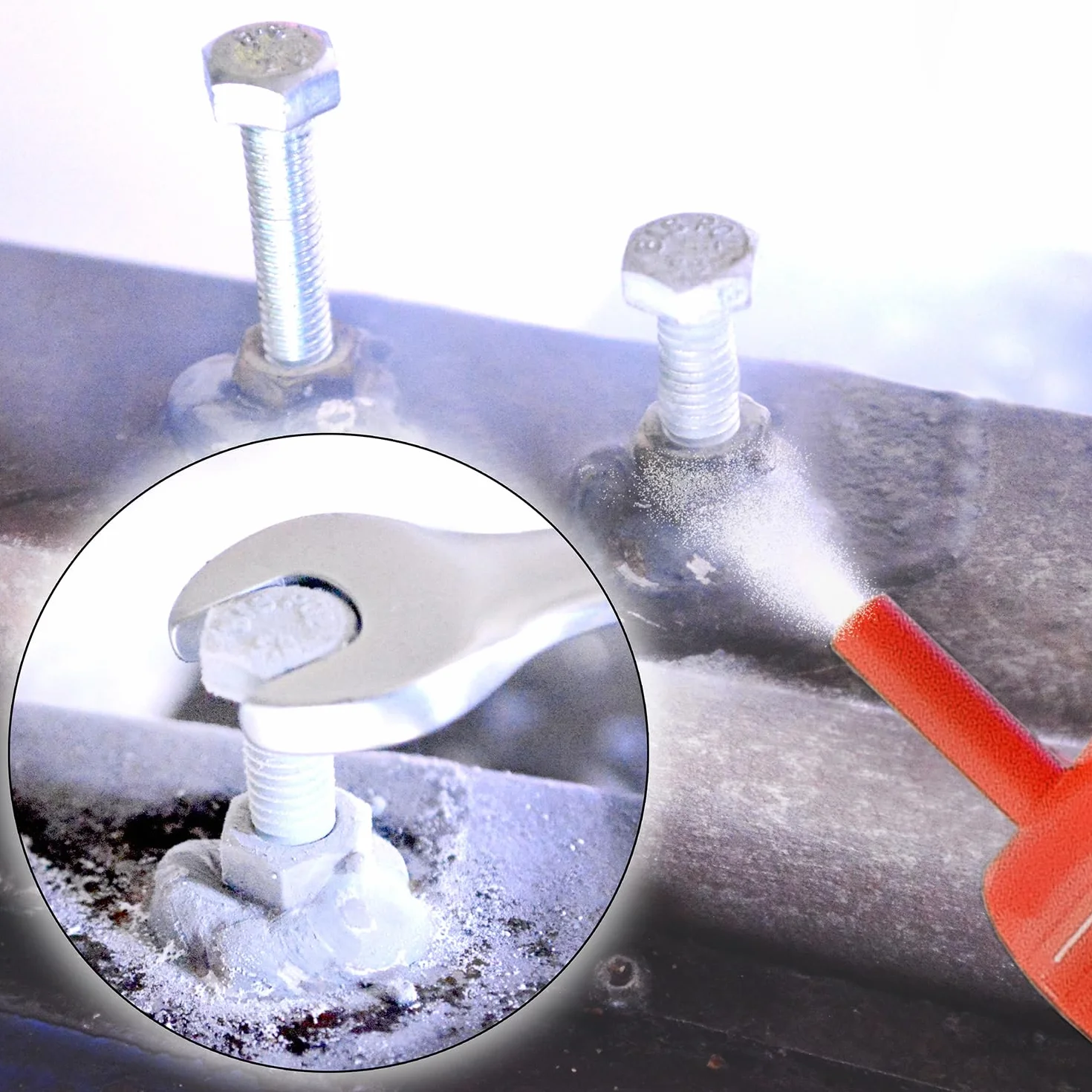 AABCOOLING 1x 500ml Rust Off Ice - Odrdzewiacz Zamrażacz -40°C, Penetracja zardzewiałych połączeń, Samochód, Narzędzia, Maszyny, Inhibitor Neutralizator Rdzy, Środek do usuwania rdzy, Spray, Ochrona