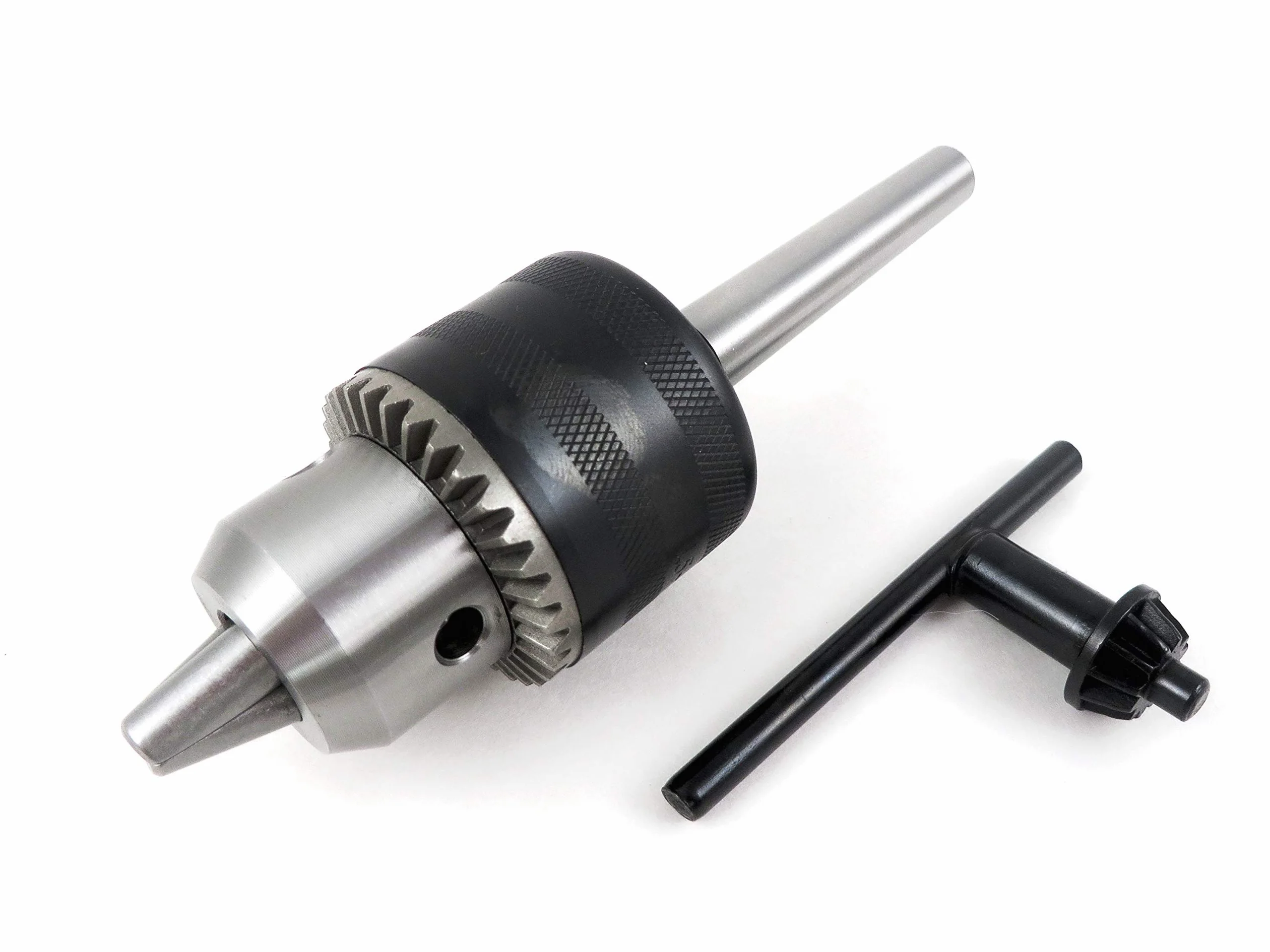 Taytools 467221 Uchwyt wiertarski 3-szczękowy 1/16-1/2" ze stożkiem MT1 i kluczem do dokręcania szczęk lub wiertarką, młynem lub tokarką