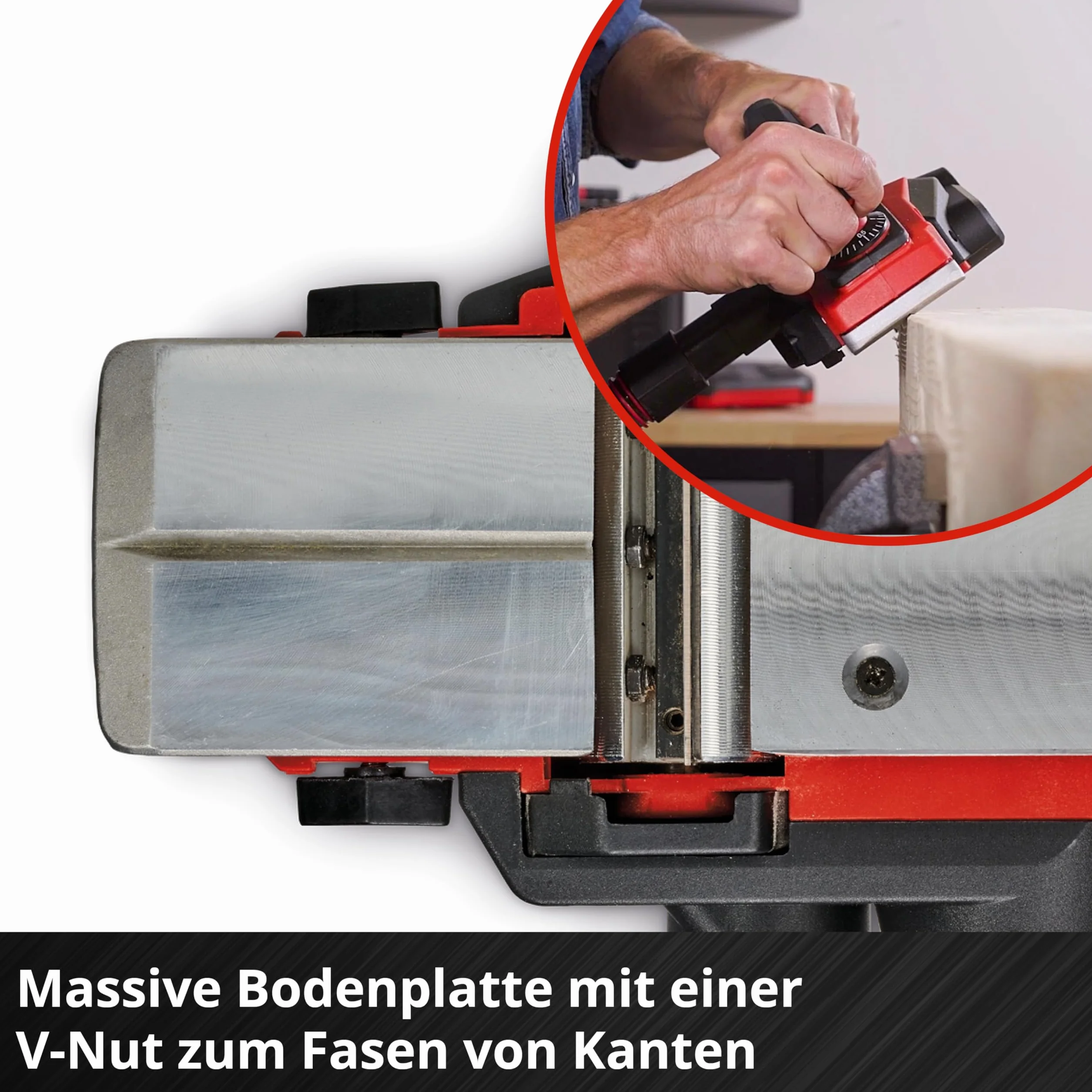 Einhell Strug akumulatorowy TE-PL 18/82 Li-Solo Power X-Change (18 V, Li-ion, szerokość struga 82 mm, głębokość skrawania do 2 mm, automatyczna stopka parkująca, bez akumulatora i ładowarki)