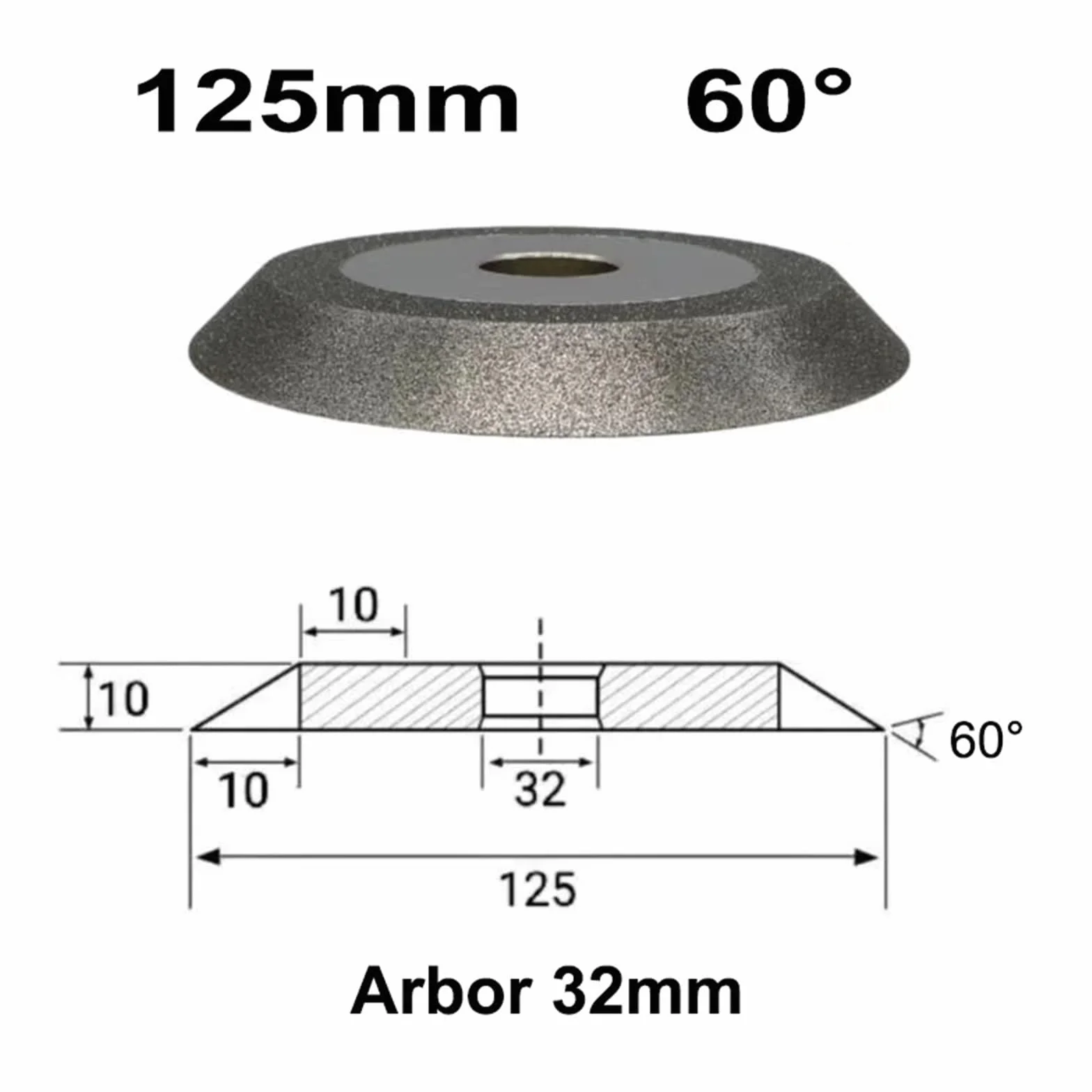 Tarcza diamentowa D100 mm 125 mm 150 mm (125 mm 60 stopni, 200)