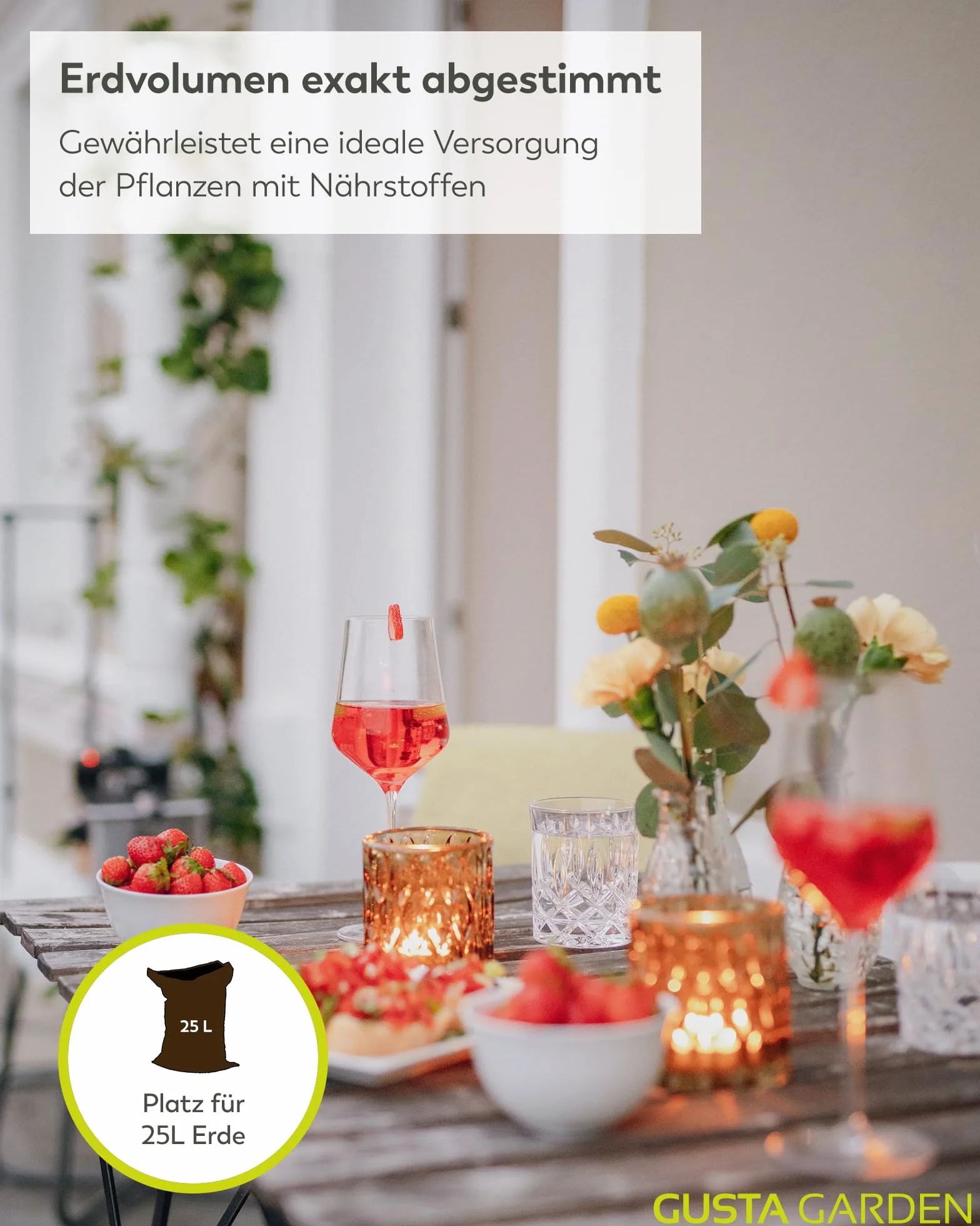 Gusta Garden Sissi Strawberry Infinity donica na rośliny antracyt/szary wieża roślinna podwyższona grządka na truskawki