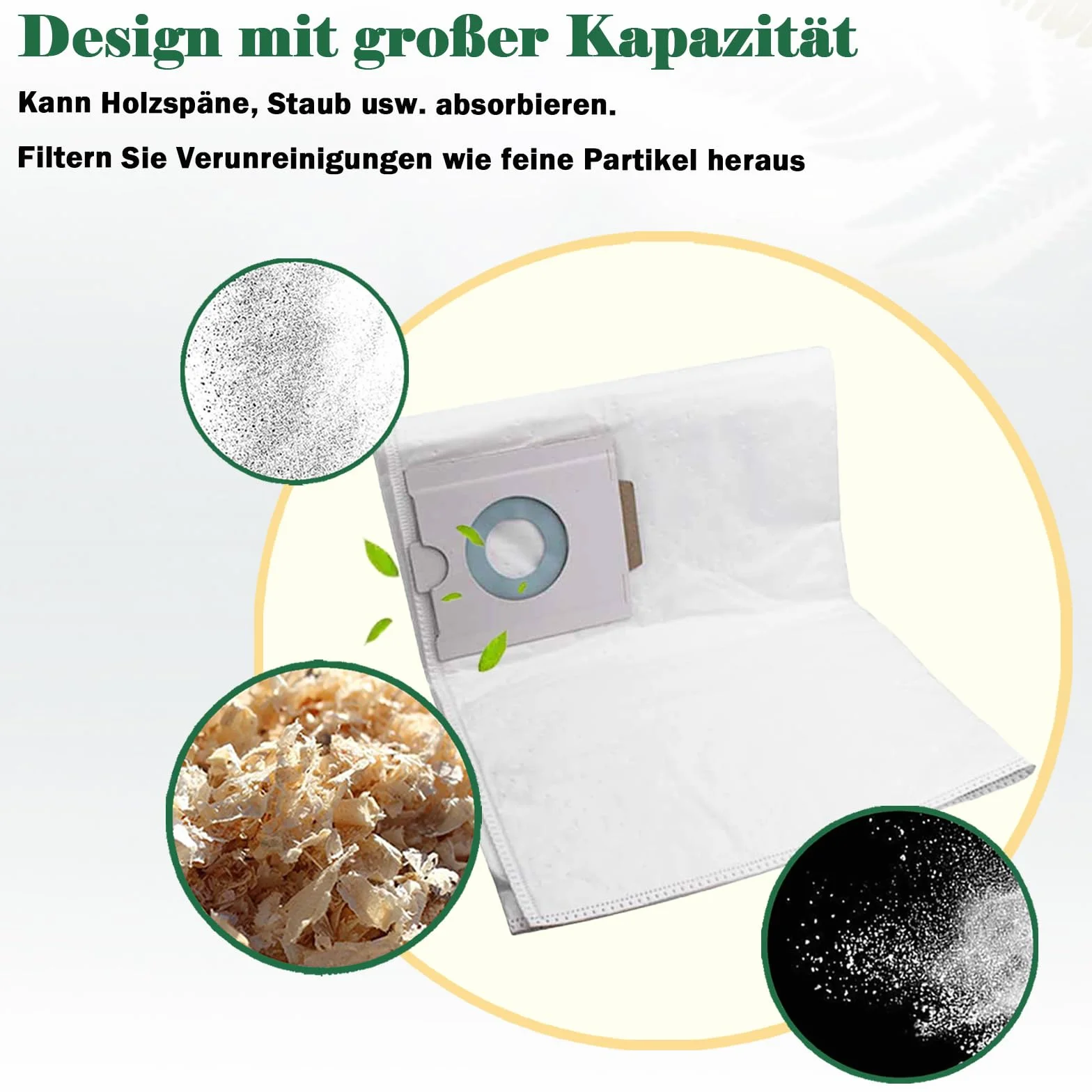 10 sztuk worków do odkurzacza SC FIS-CT 26/5, części zamienne, worki filtrujące SELFCLEAN do Festool CT 26 / CTM 26 E/CTL 26 E CLEANTEC, akcesoria o dużej pojemności (496187 worek zapasowy)
