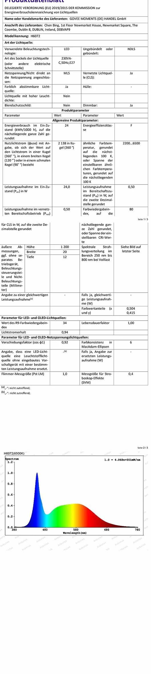 Govee Lyra Inteligentna lampa podłogowa, lampa podłogowa WiFi RGBICWW współpracuje z Alexa i Asystentem Google, kontrola aplikacji, tryby muzyczne, tryb kreatywnego majsterkowania, do sypialni domowej